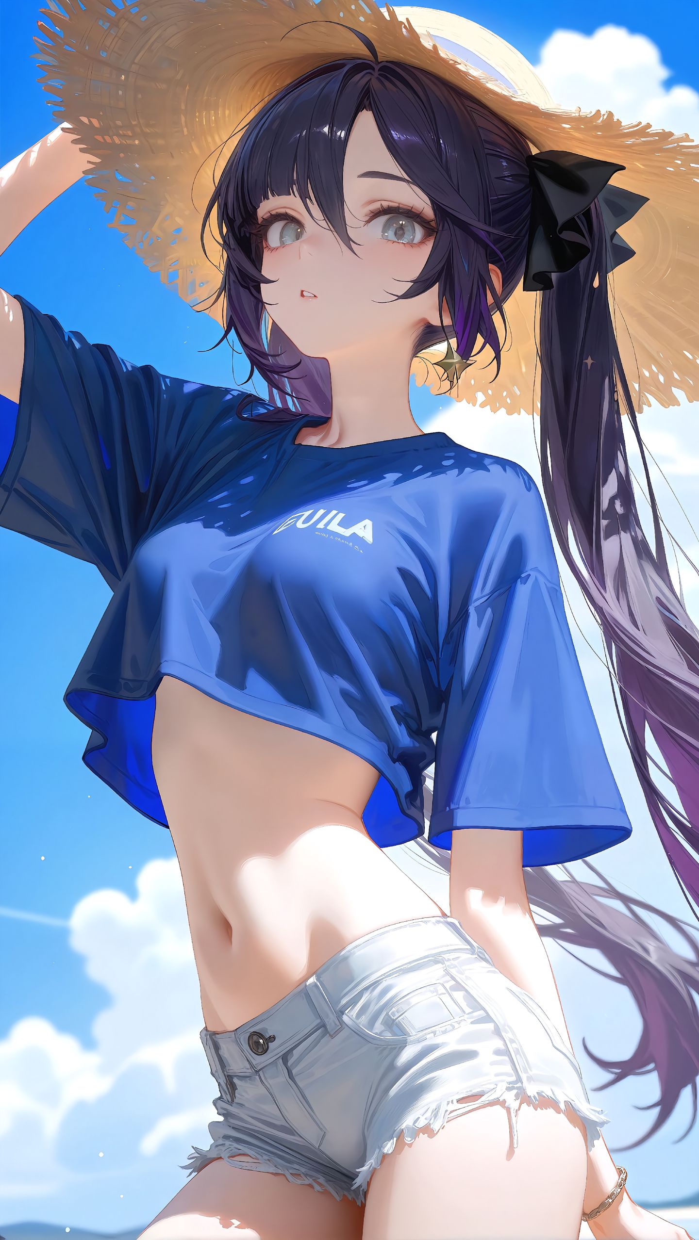 海边游玩 原神 申鹤 心海 刻晴 荧