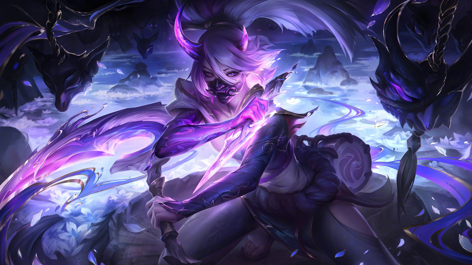 英雄联盟lol 灵魂莲华阿卡丽高清壁纸