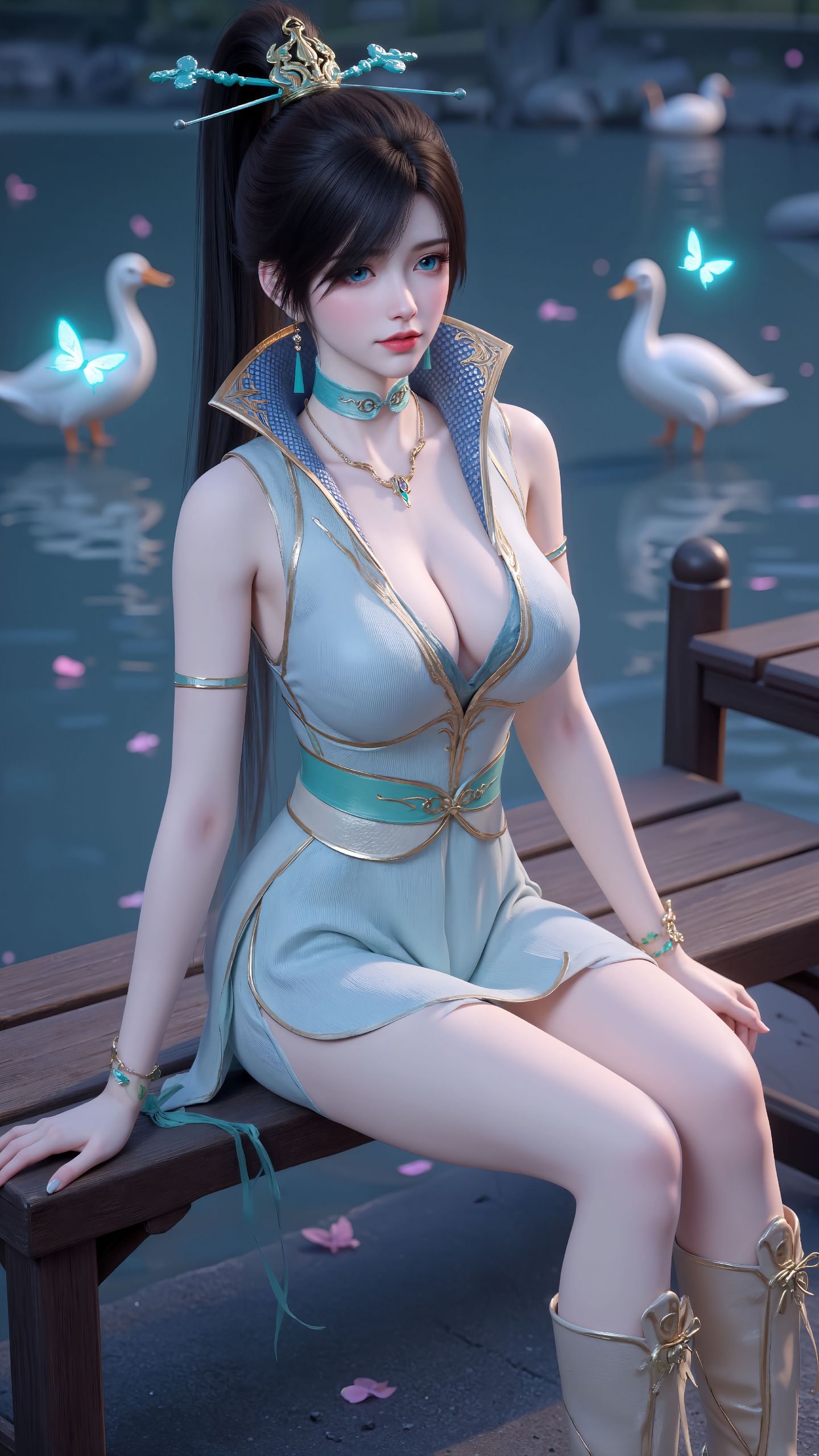 斗破苍穹 青鳞 大长腿 完美身材 职业装
