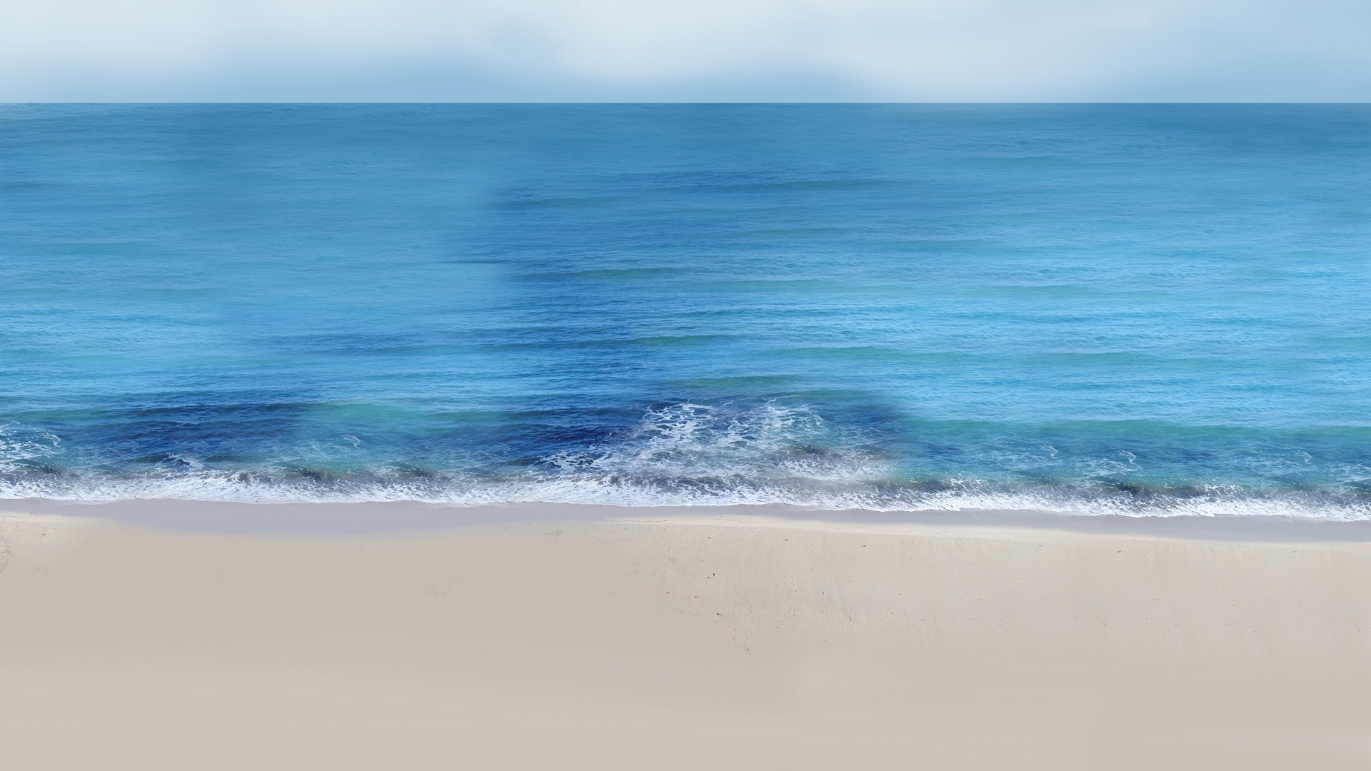 绘画 手绘风景 大海 海边 海滩 海水 电脑 壁纸