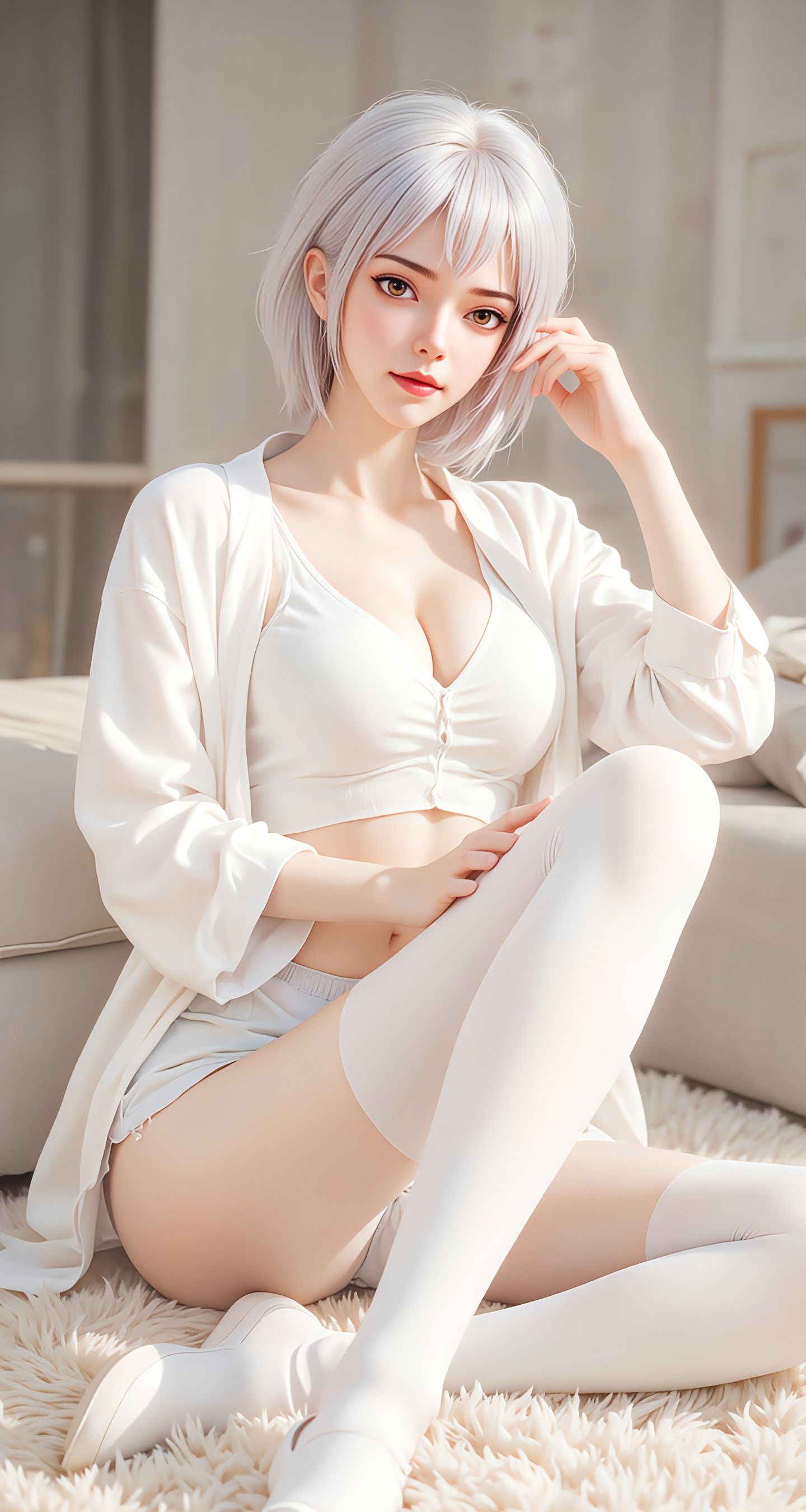 灵笼 白月魁 高清壁纸 精美壁纸 丝袜 居家
