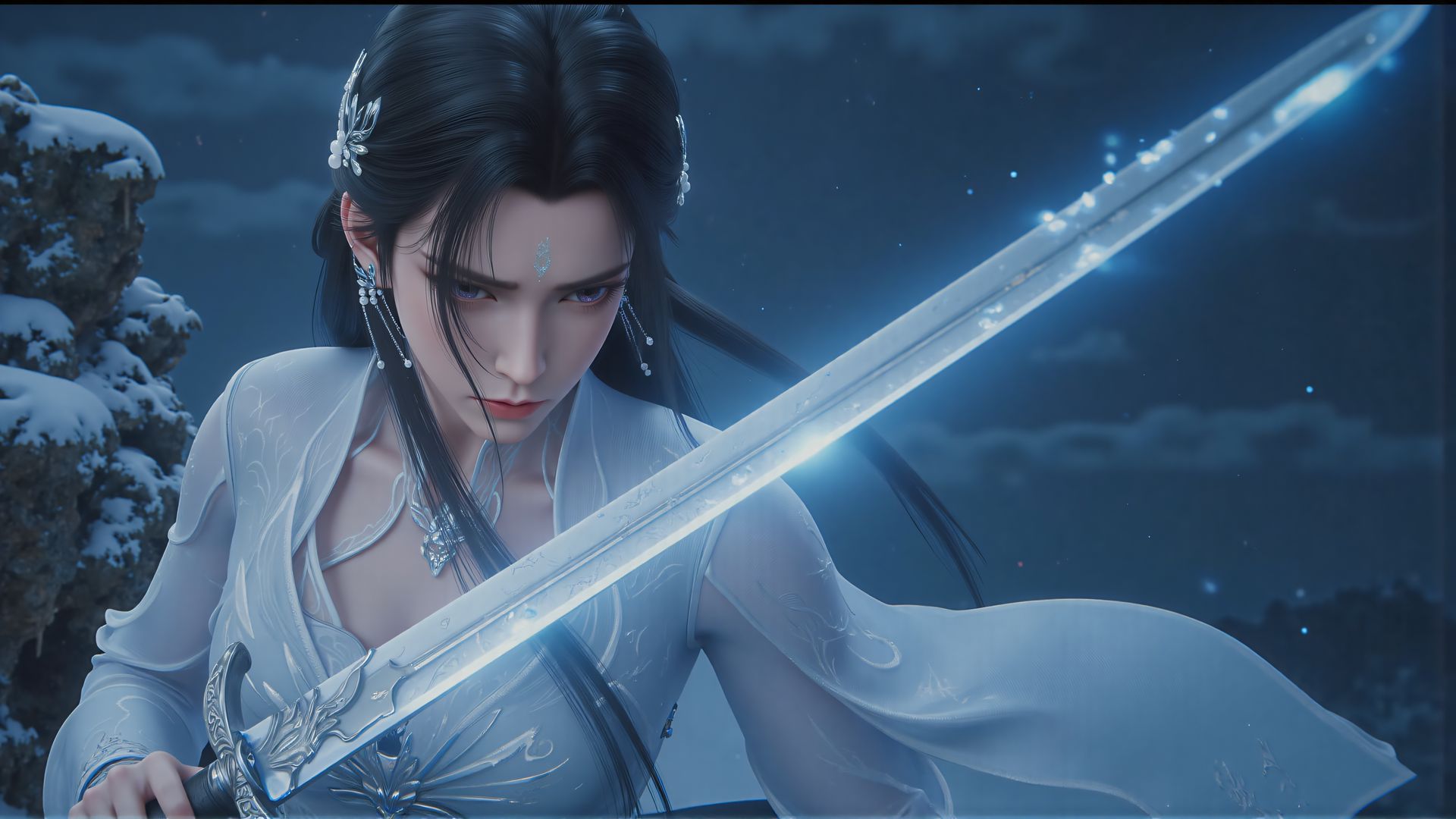 陆雪琪 绝美剑舞 电脑桌面壁纸 国漫女神 古风 诛仙
