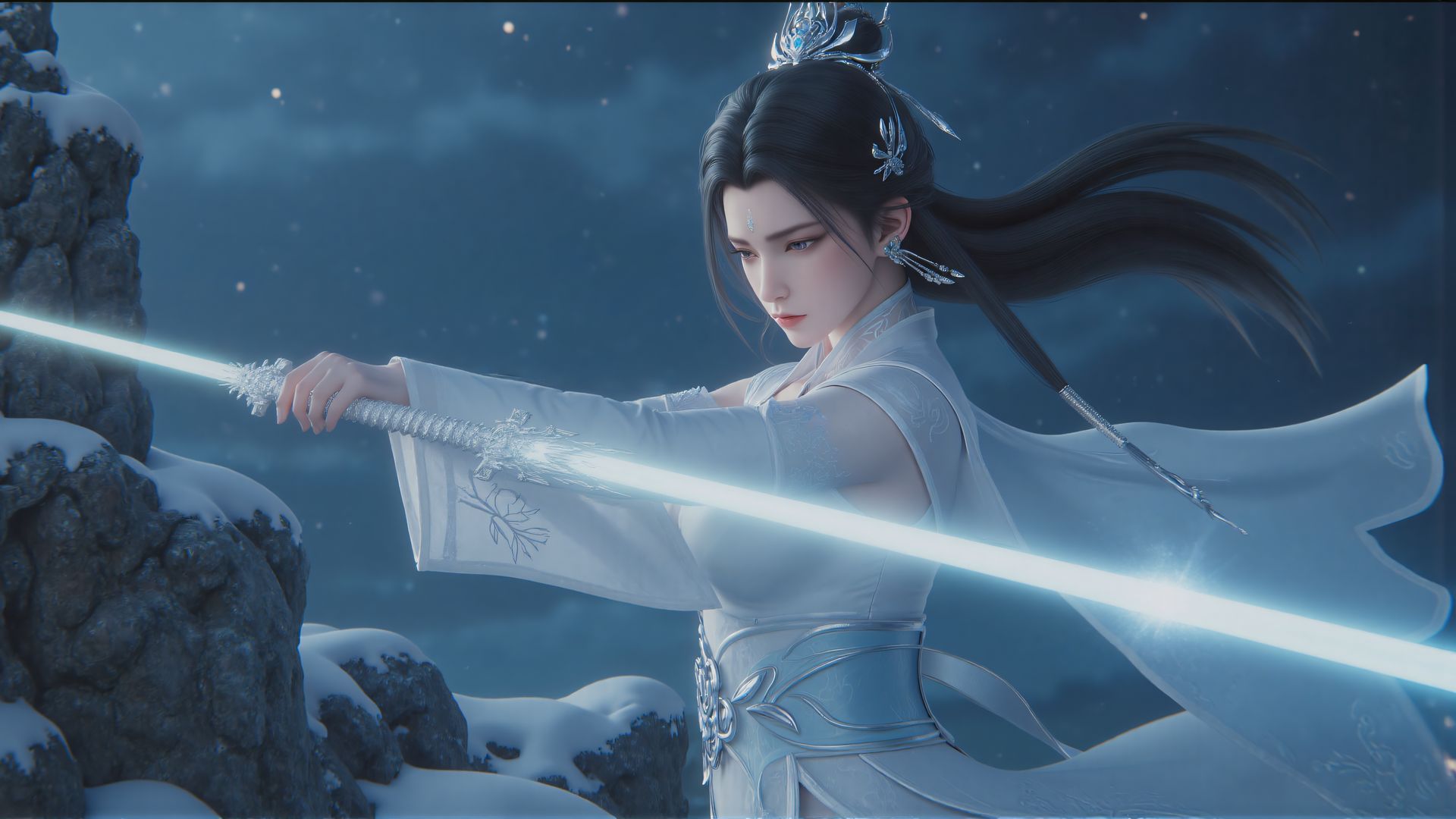 陆雪琪 绝美剑舞 电脑桌面壁纸 国漫女神 古风 诛仙