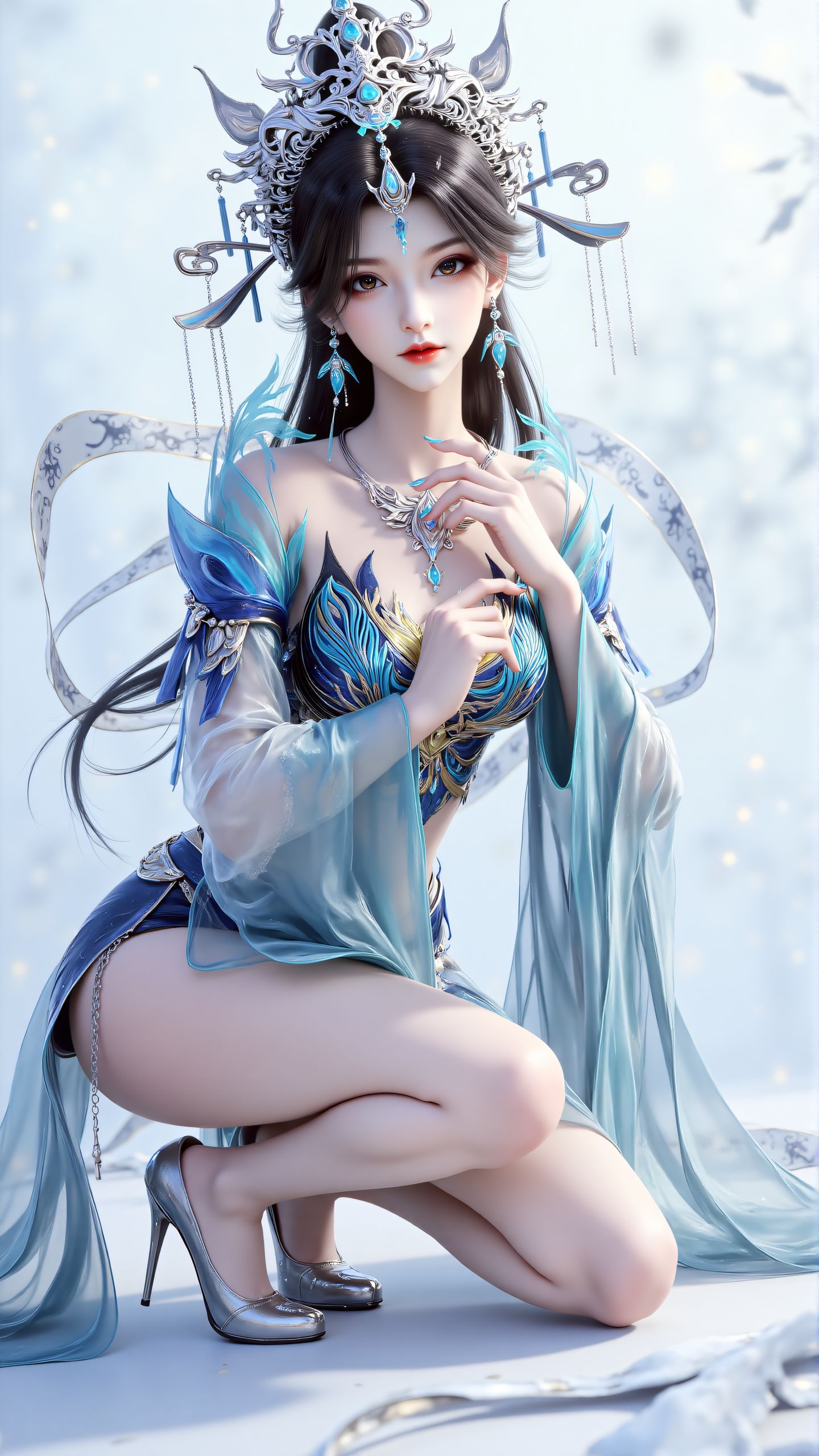 云深不知梦 燕倾菲同人 动漫国漫女神壁纸 皮裤 质感