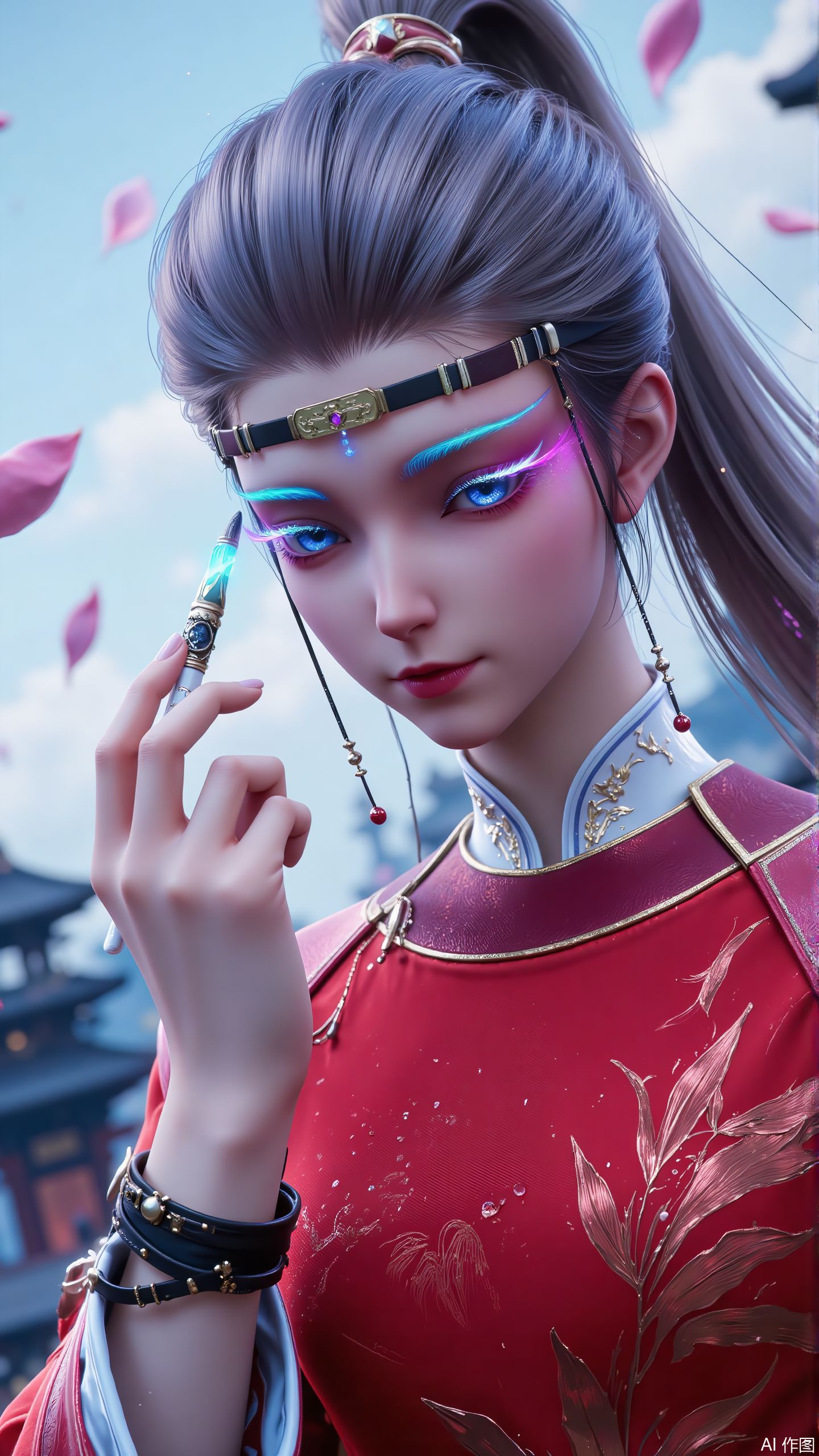 沧元图异画官 画眉知画 ai绘画 国漫女神