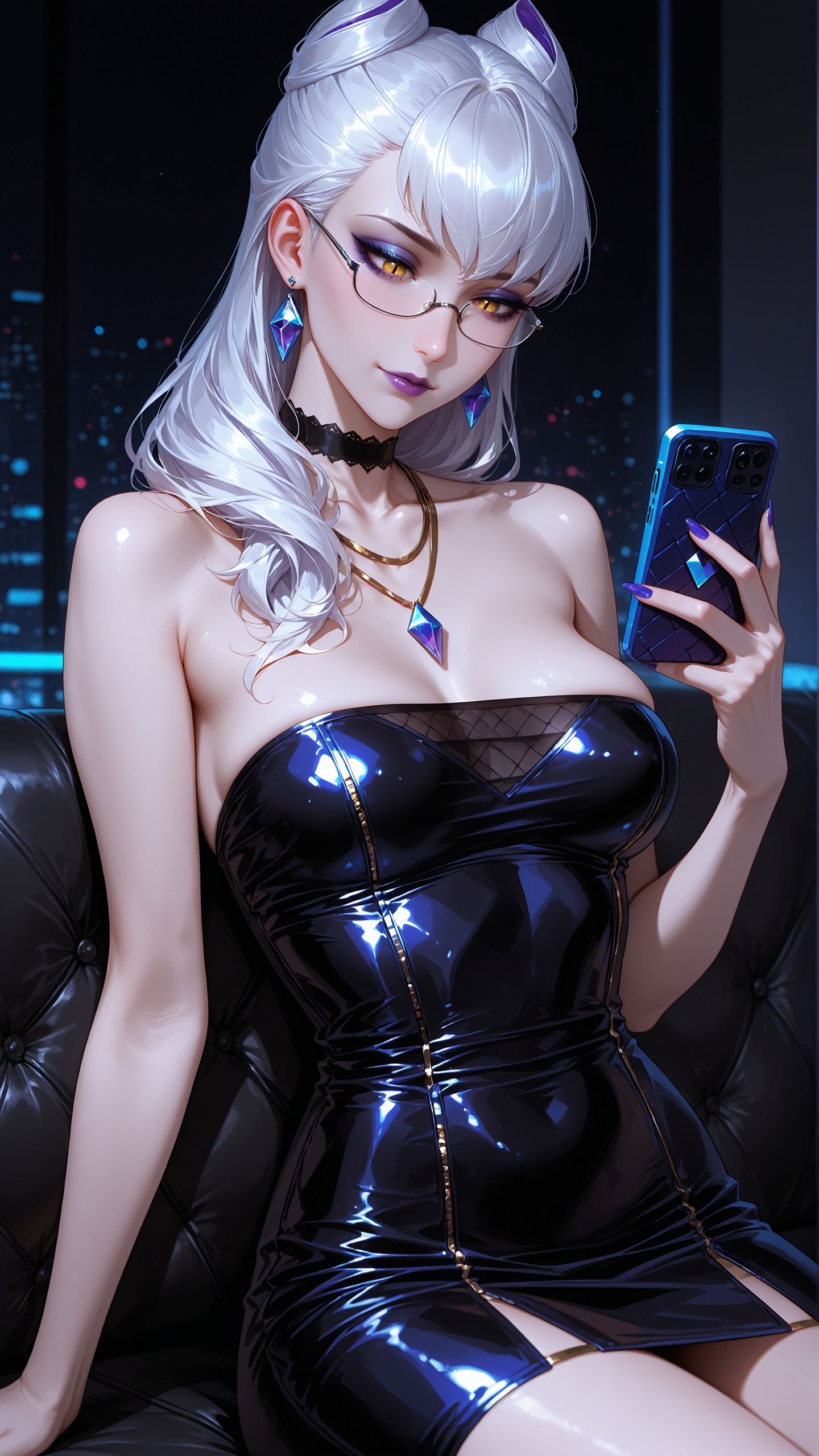 英雄联盟kda 阿狸 卡莎 御姐 ai绘画壁纸