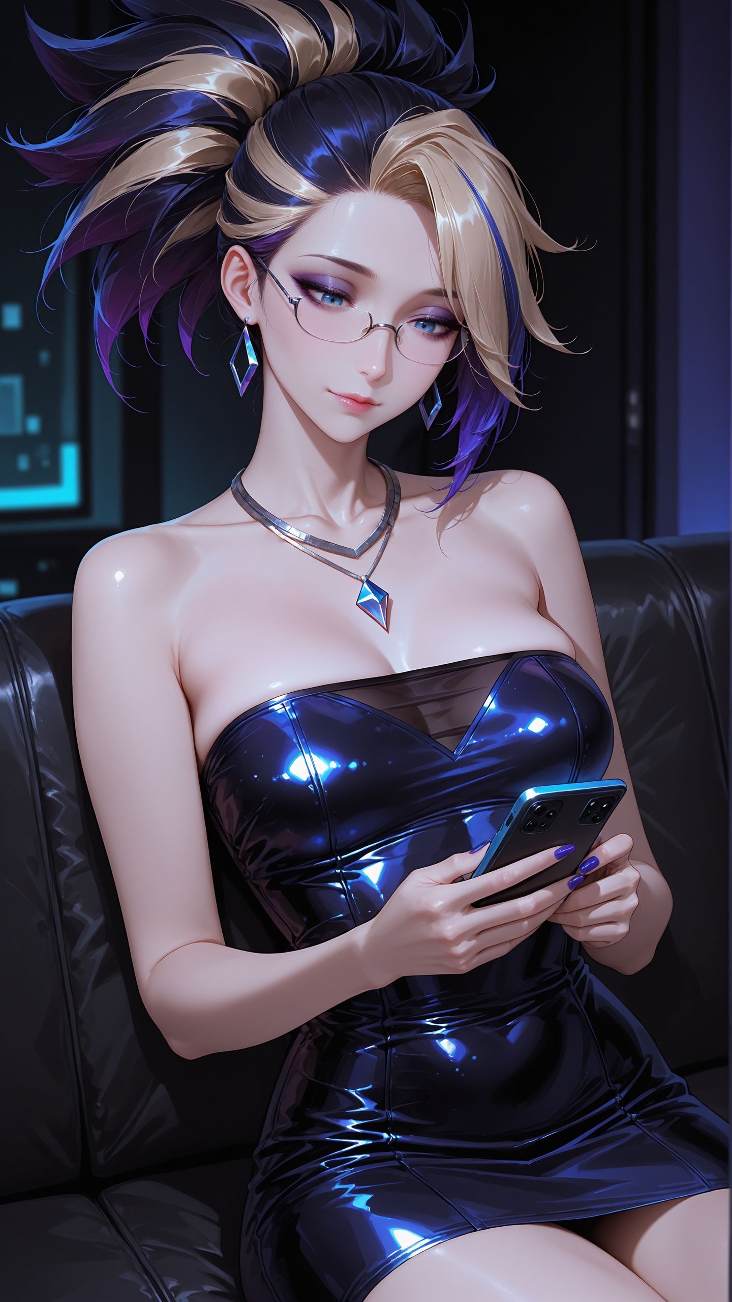 英雄联盟kda 阿狸 卡莎 御姐 ai绘画壁纸