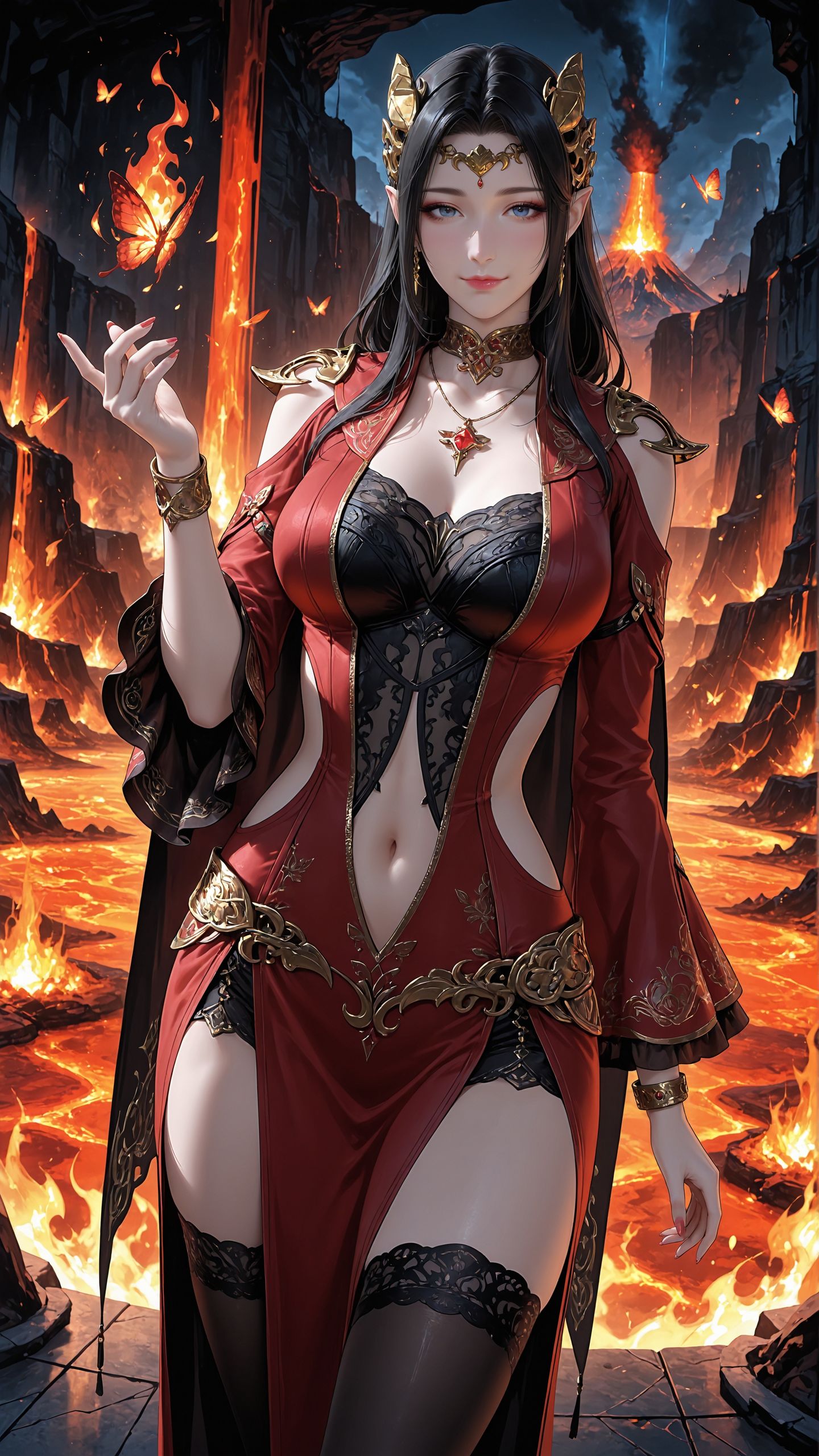 彩鳞 4k高清壁纸 斗破苍穹 美杜莎女王 彩鳞 国漫女神 ai绘画