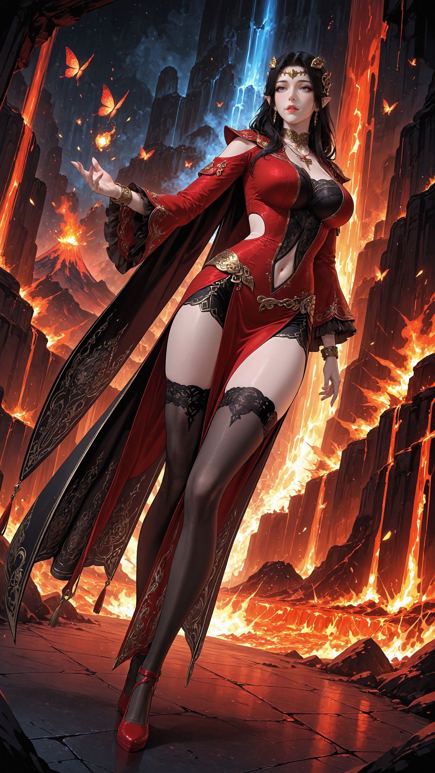 彩鳞 4k高清壁纸 斗破苍穹 美杜莎女王 彩鳞 国漫女神 ai绘画