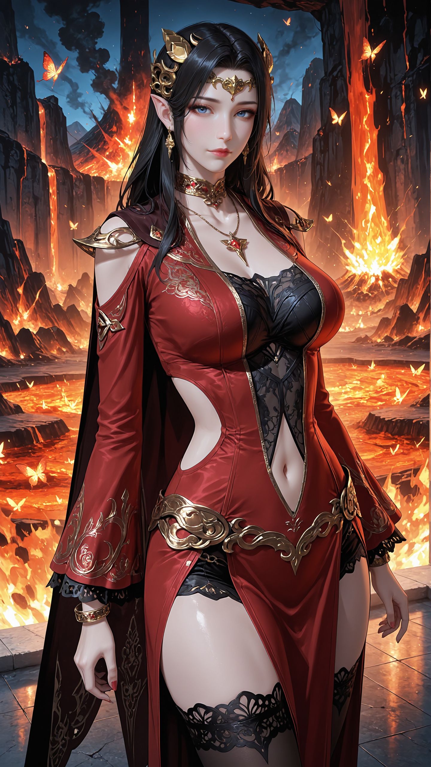 彩鳞 4k高清壁纸 斗破苍穹 美杜莎女王 彩鳞 国漫女神 ai绘画