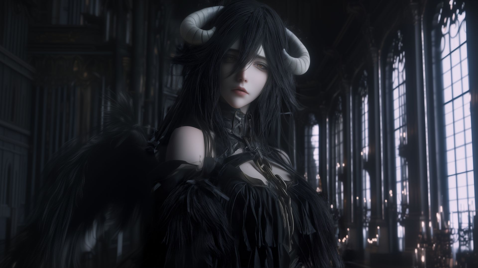 清纯魅魔，雅儿贝德。overlord 壁纸分享 电脑壁纸