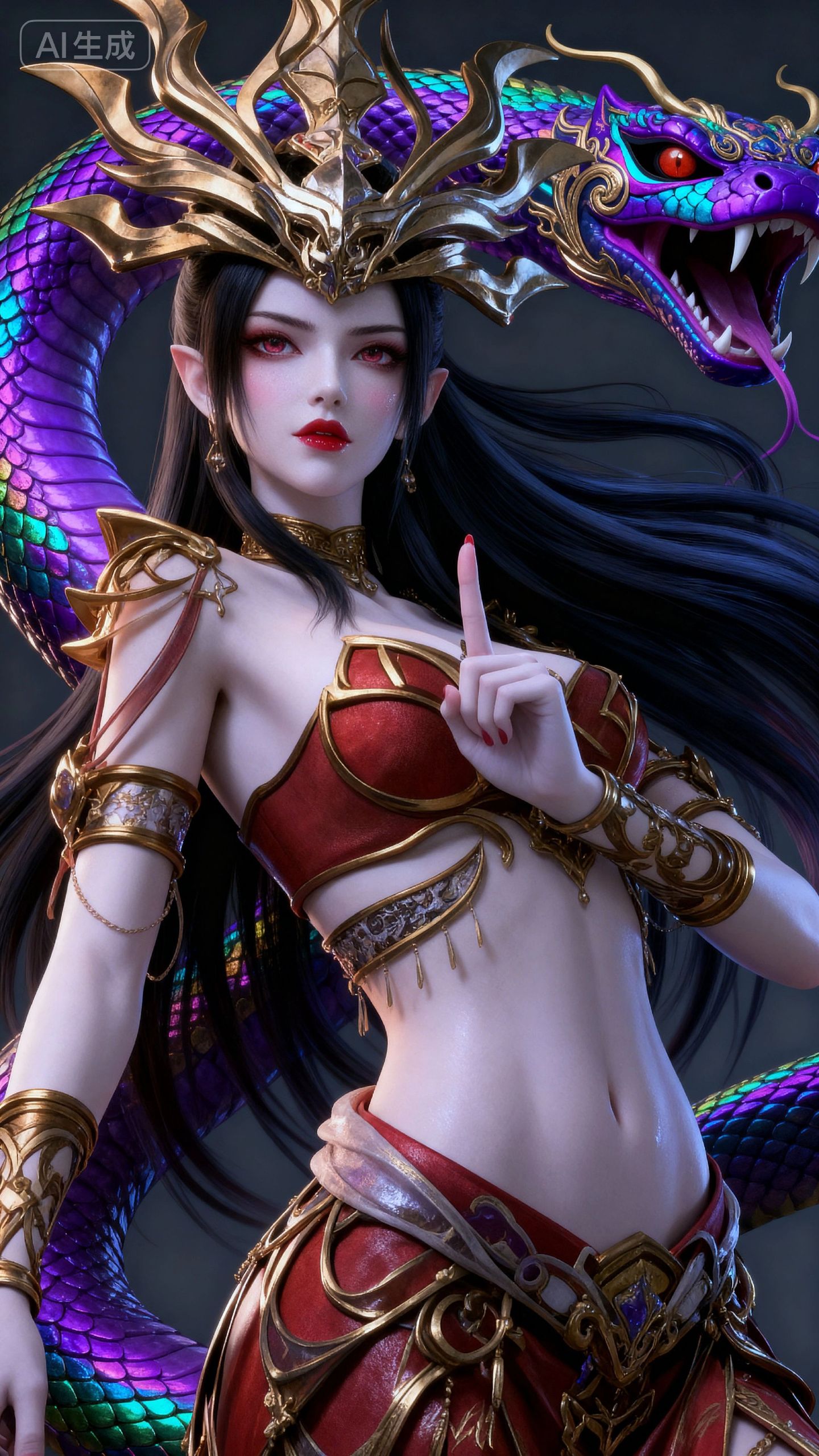 斗破苍穹美杜莎女王壁纸 国漫女神 绝美彩鳞美图壁纸