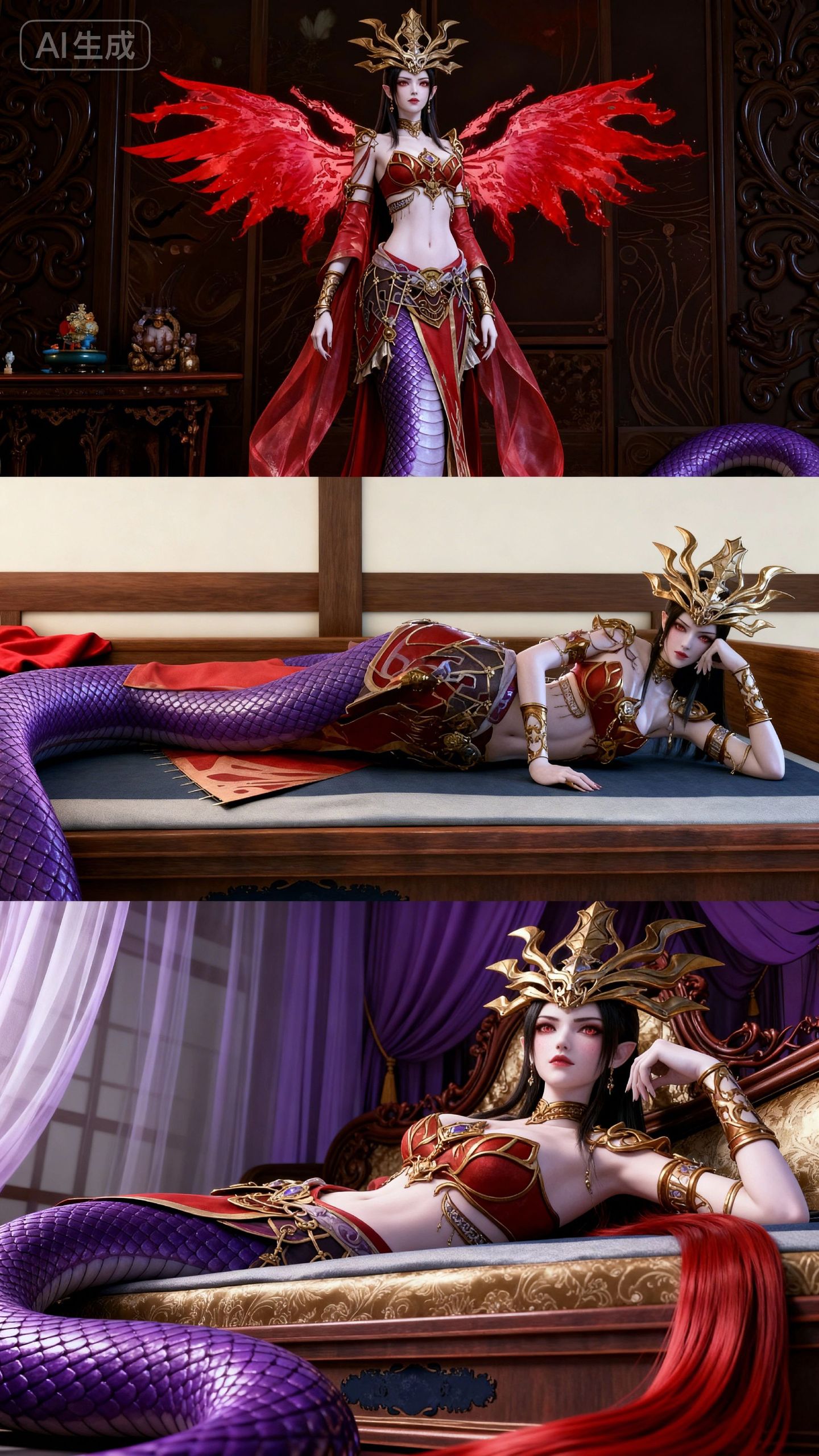 斗破苍穹美杜莎女王壁纸 国漫女神 绝美彩鳞美图壁纸