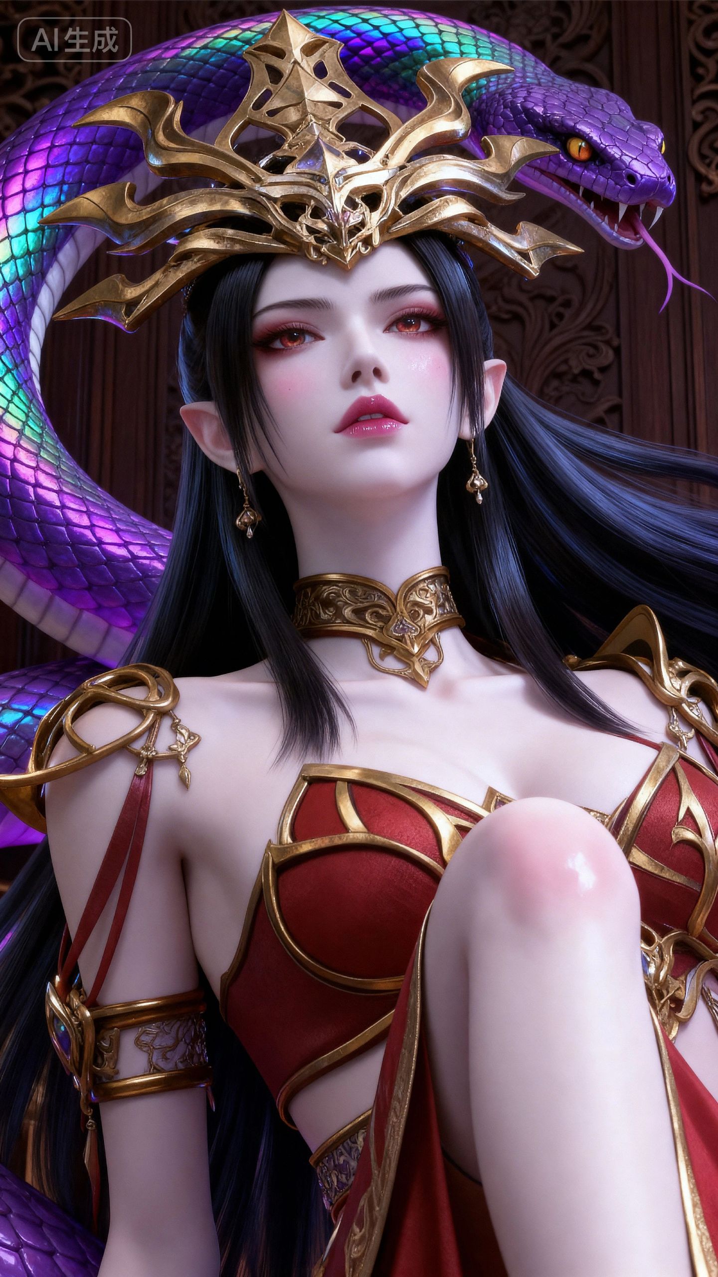 斗破苍穹美杜莎女王壁纸 国漫女神 绝美彩鳞美图壁纸