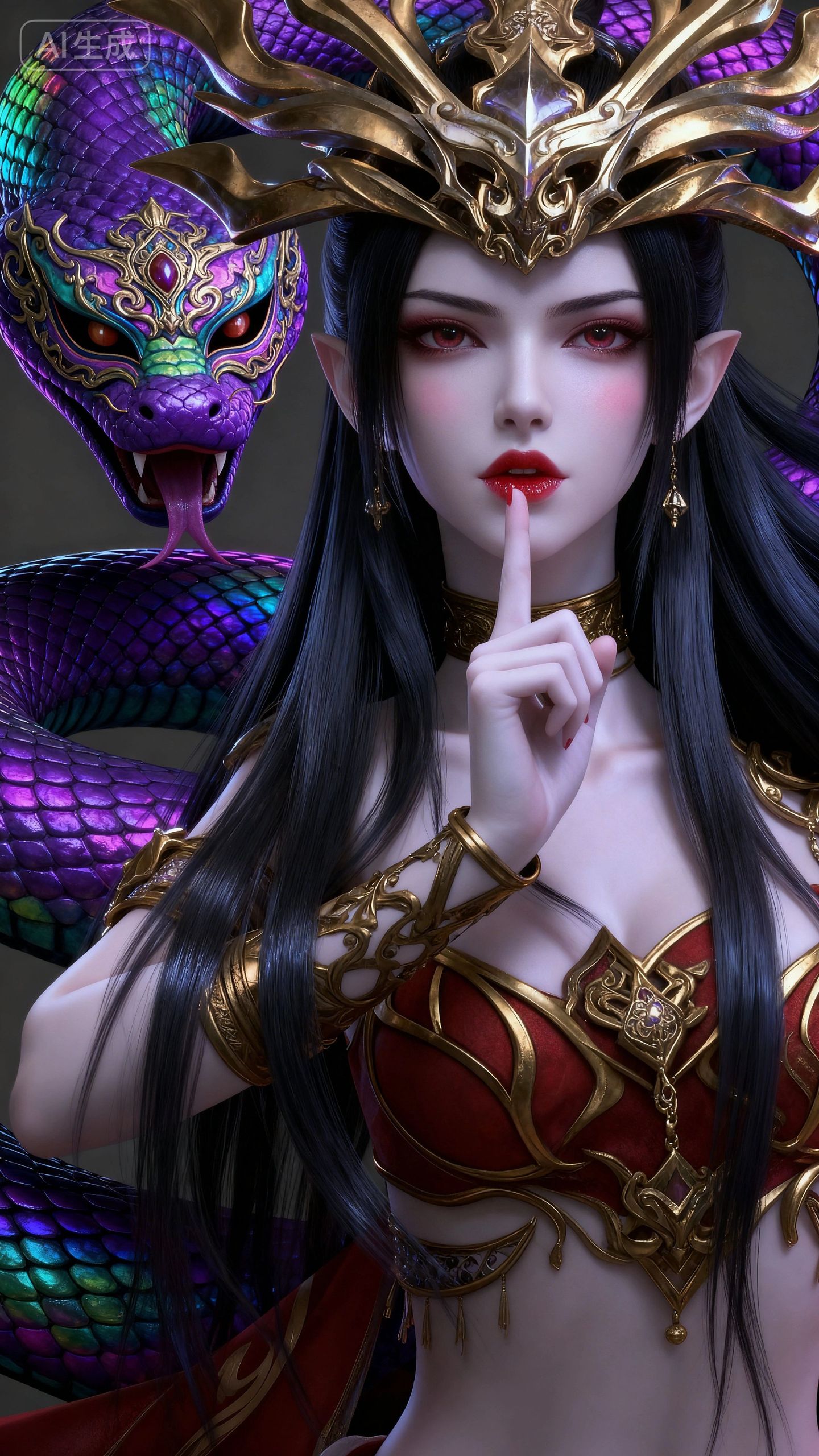 斗破苍穹美杜莎女王壁纸 国漫女神 绝美彩鳞美图壁纸