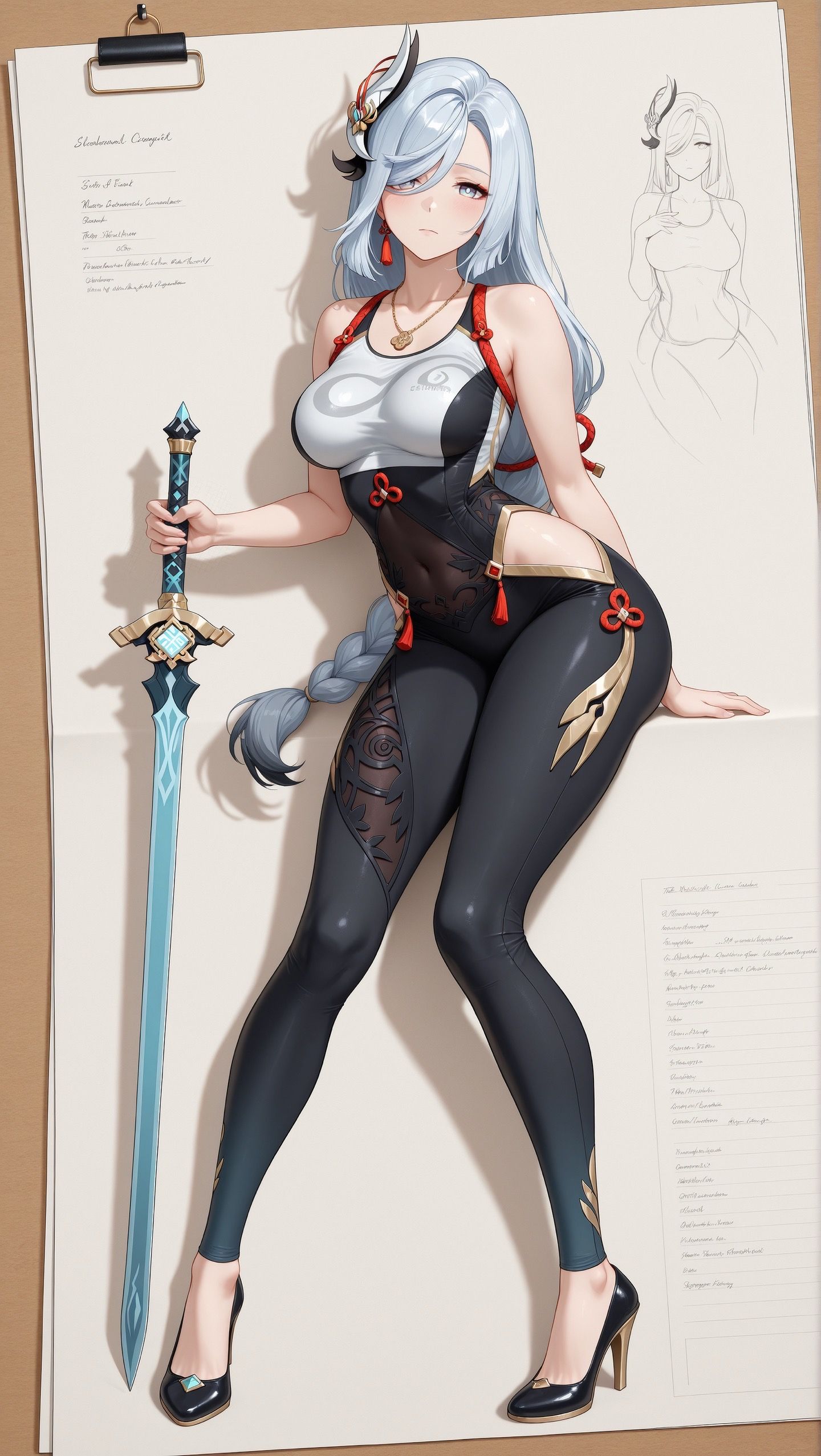 原神申鹤 平面动画风格 二次元游戏壁纸 好看