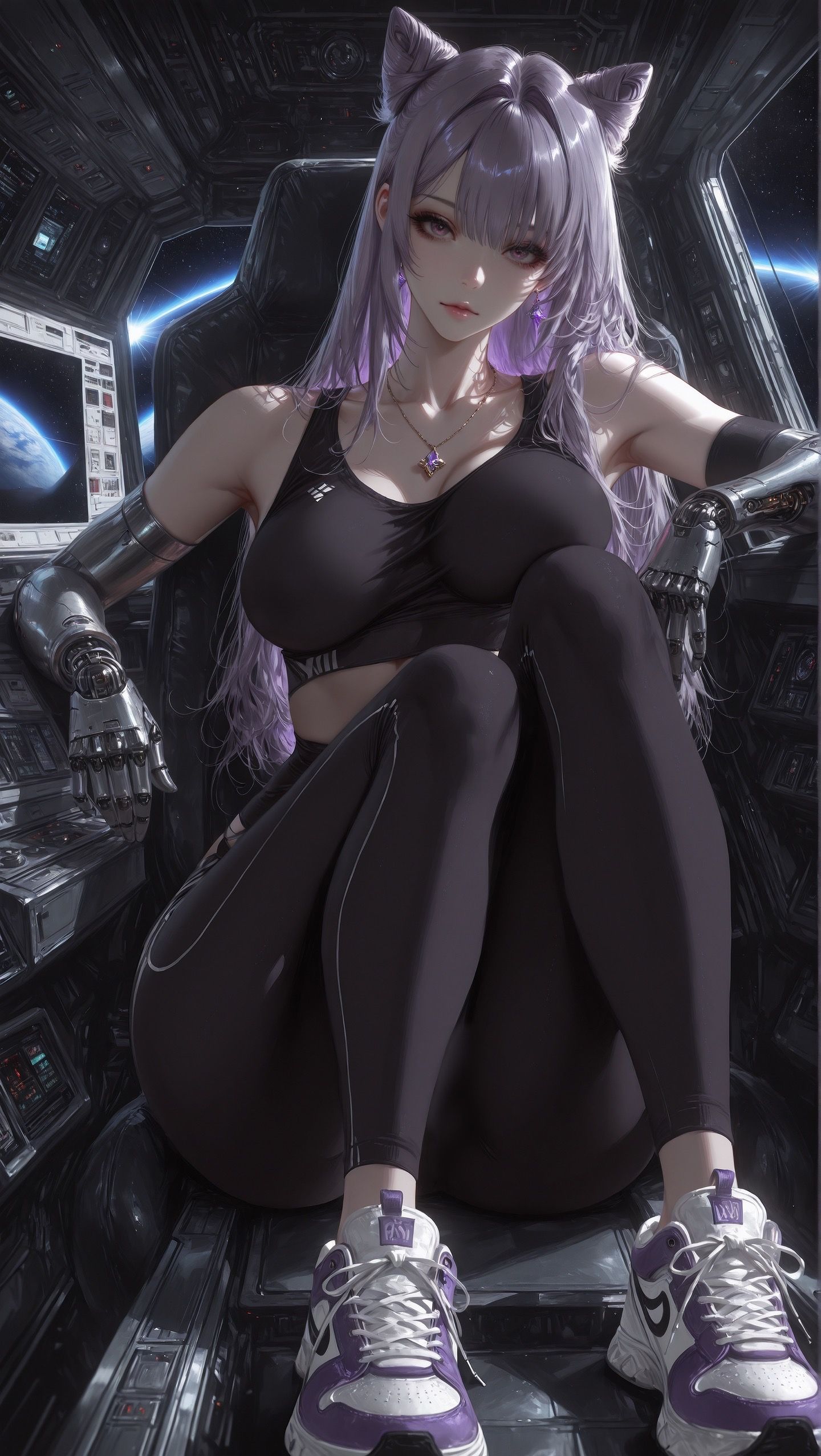 原神 太空幻想 稍微换个画风 刻晴 夜兰 Ai绘画游戏