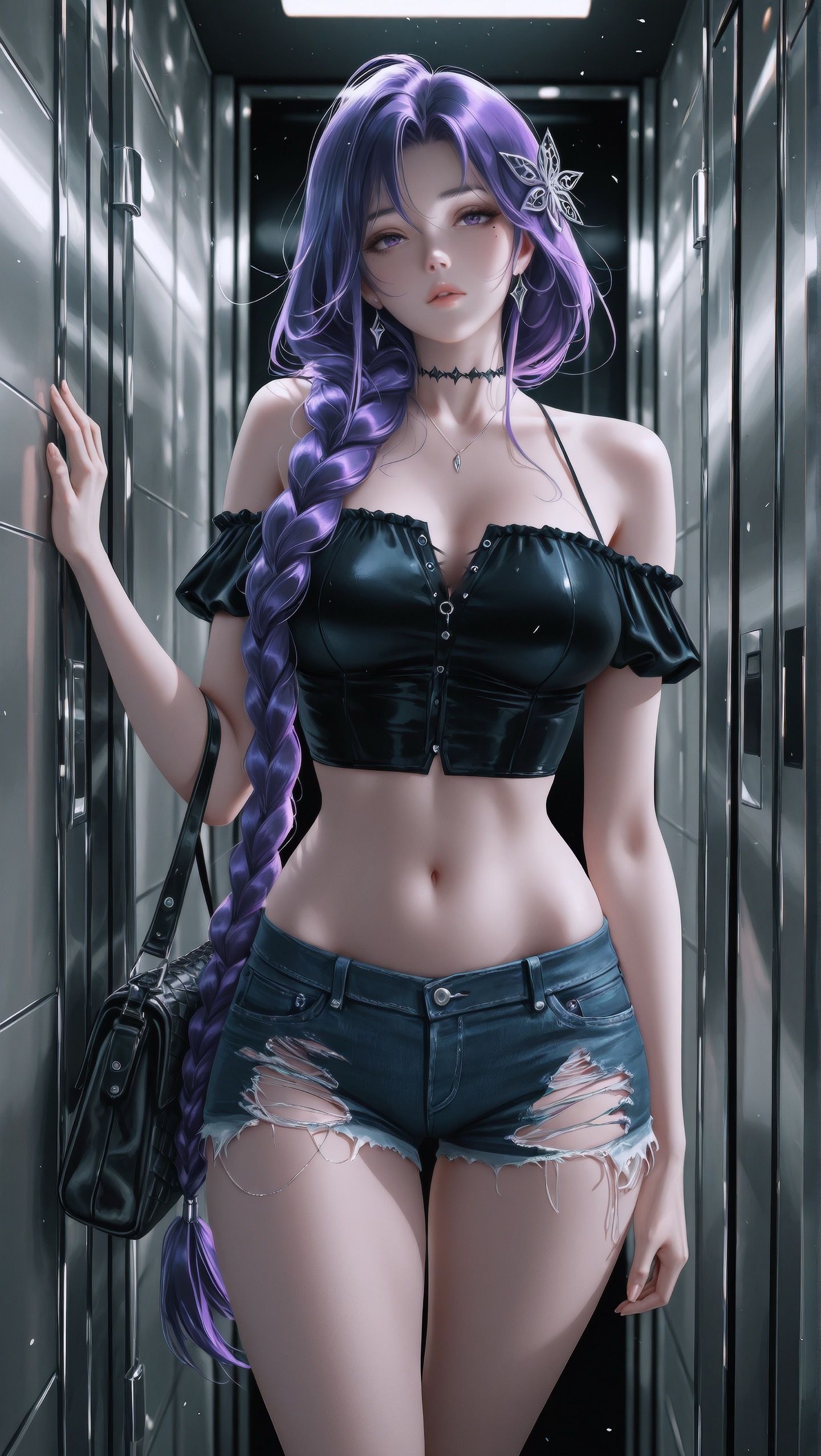 原神赛璐璐厚涂风格 雷电将军 好看美图美女图片