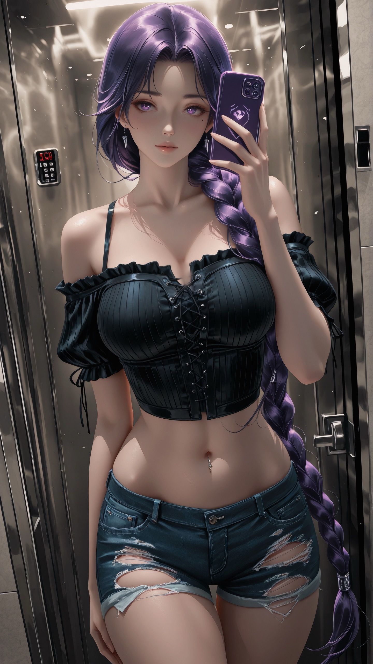 原神赛璐璐厚涂风格 雷电将军 好看美图美女图片