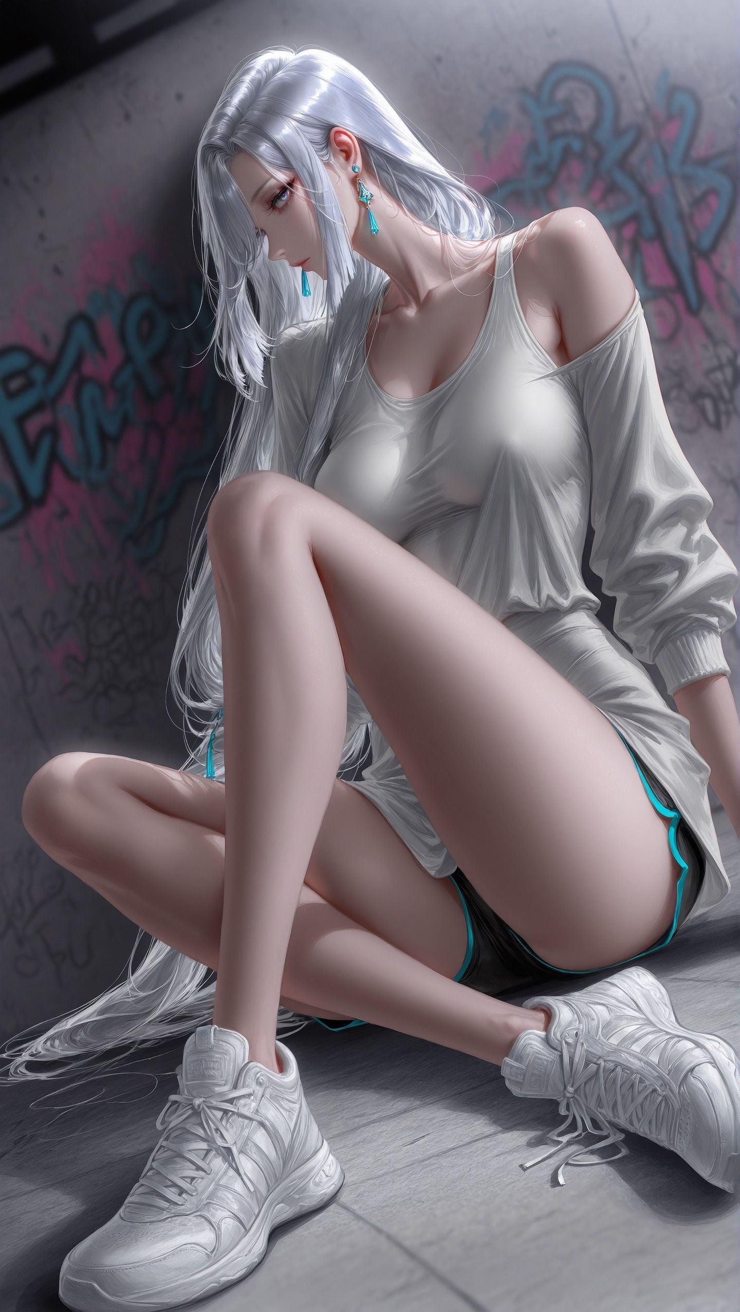 申鹤 韩漫画风 侧颜超美 二次元游戏原神美女 御姐