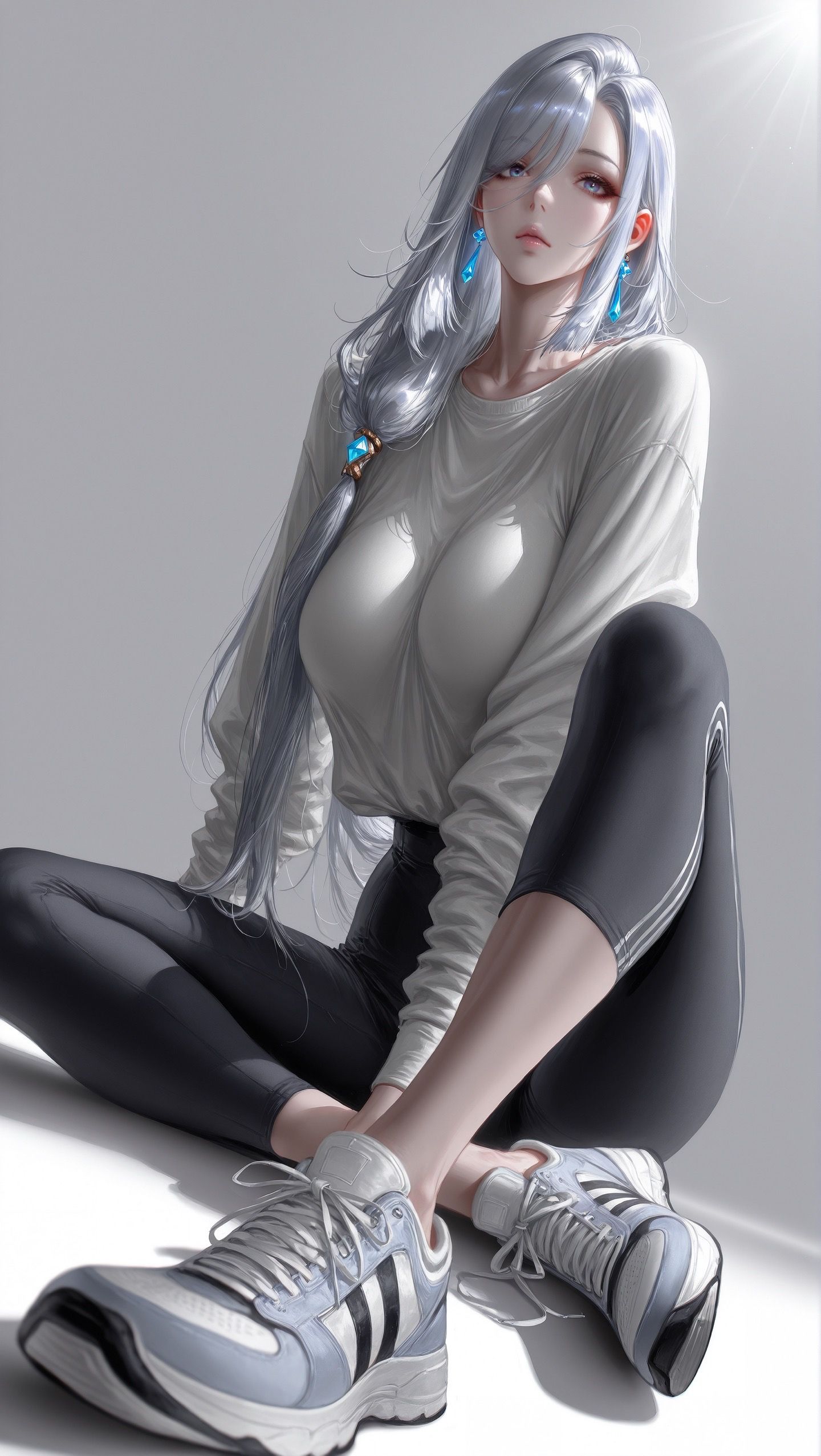 申鹤 韩漫画风 侧颜超美 二次元游戏原神美女 御姐