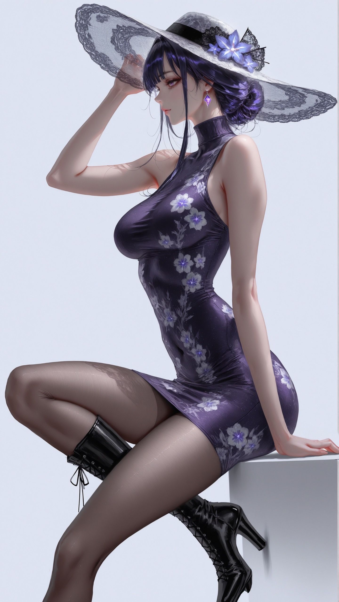 原神 雷电将军 多角度服装及侧颜展示 游戏二次元 Ai绘画