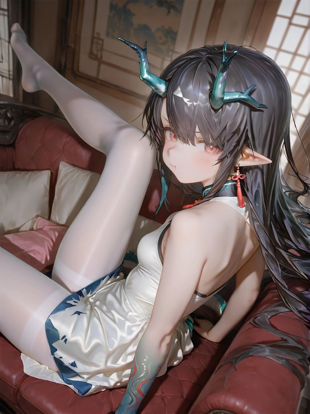 夕瓜 明日方舟夕 二次元游戏萝莉 白丝 手机壁纸图片