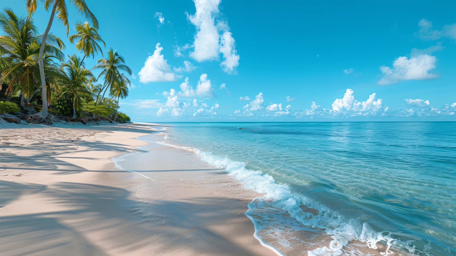 海岸 蓝天 大海风景 超高清电脑桌面壁纸