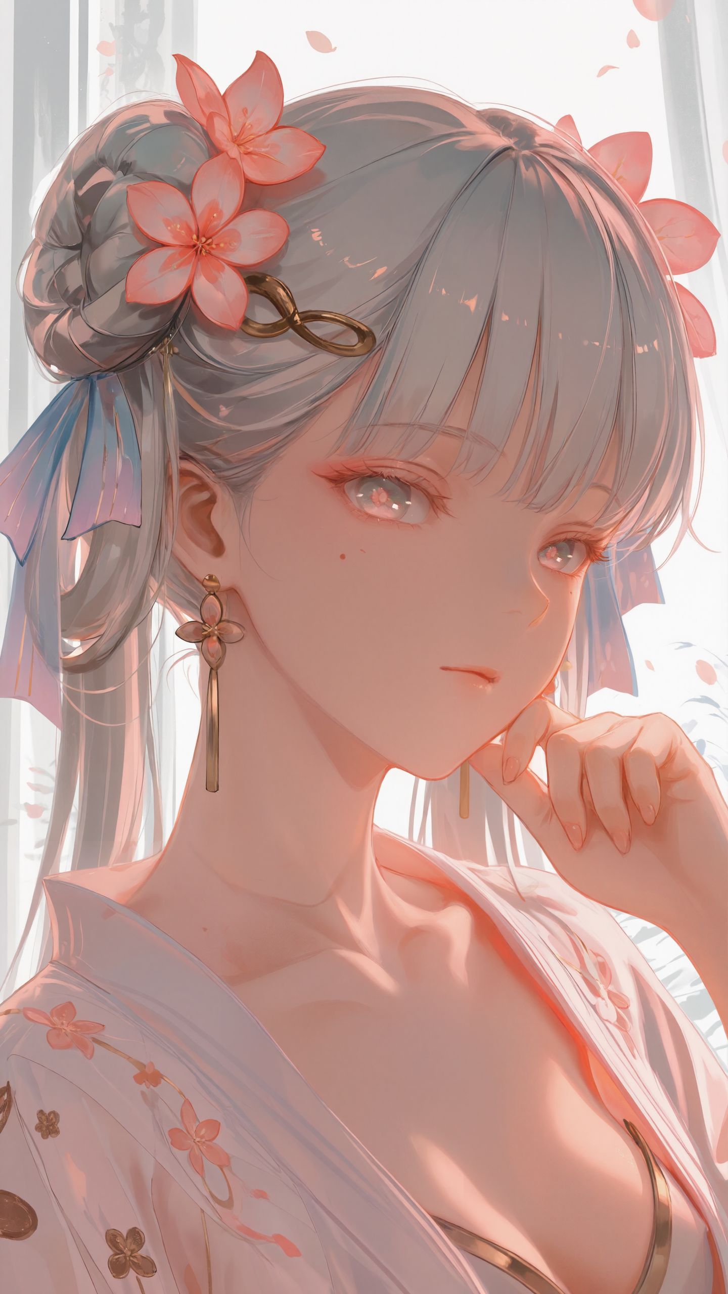 今汐桃夭灼灼2K鸣潮壁纸 二次元游戏超清唯美少女壁纸