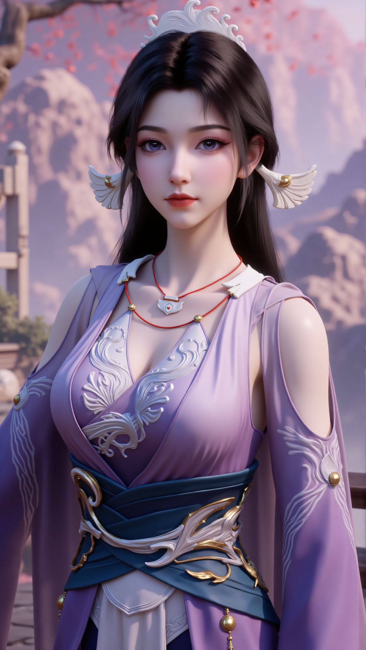 宋玉紫色 动漫国漫角色女神美女壁纸 凡人修仙传