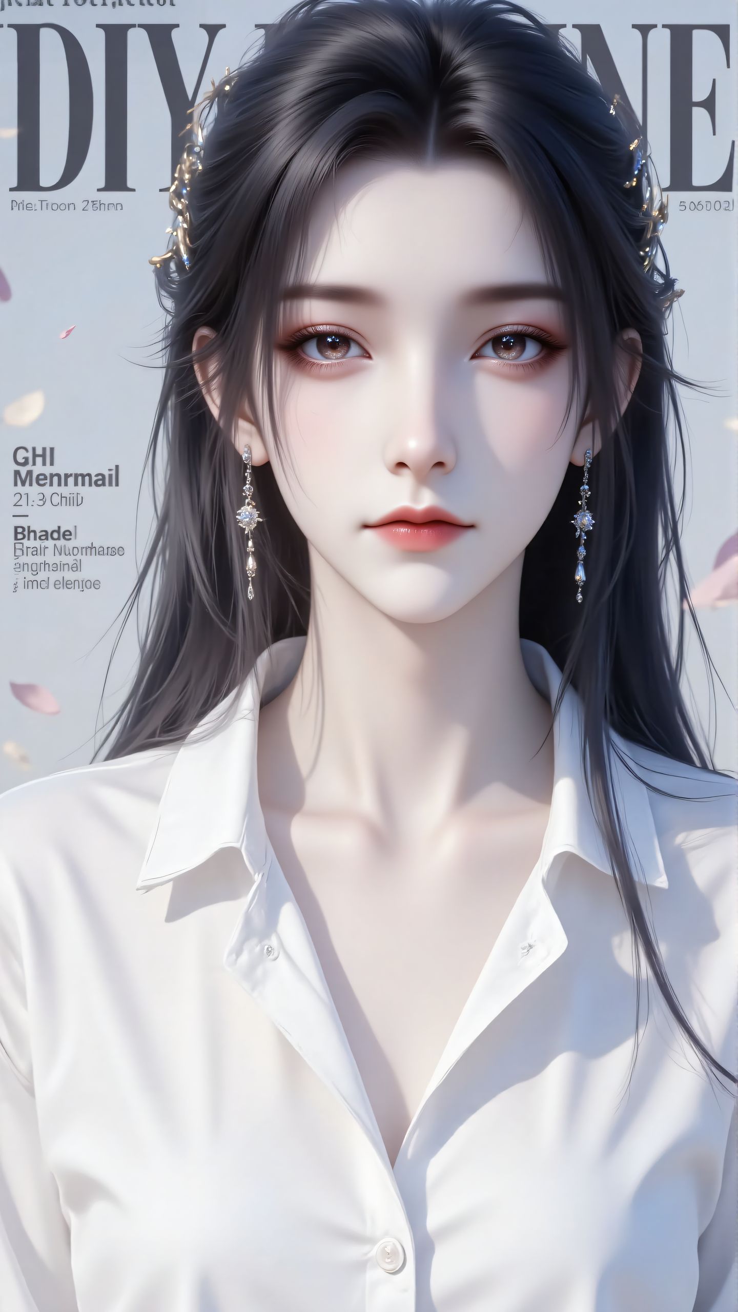 诛仙陆雪琪白衬衫 杂志封面 动漫动画小说国漫女神壁纸