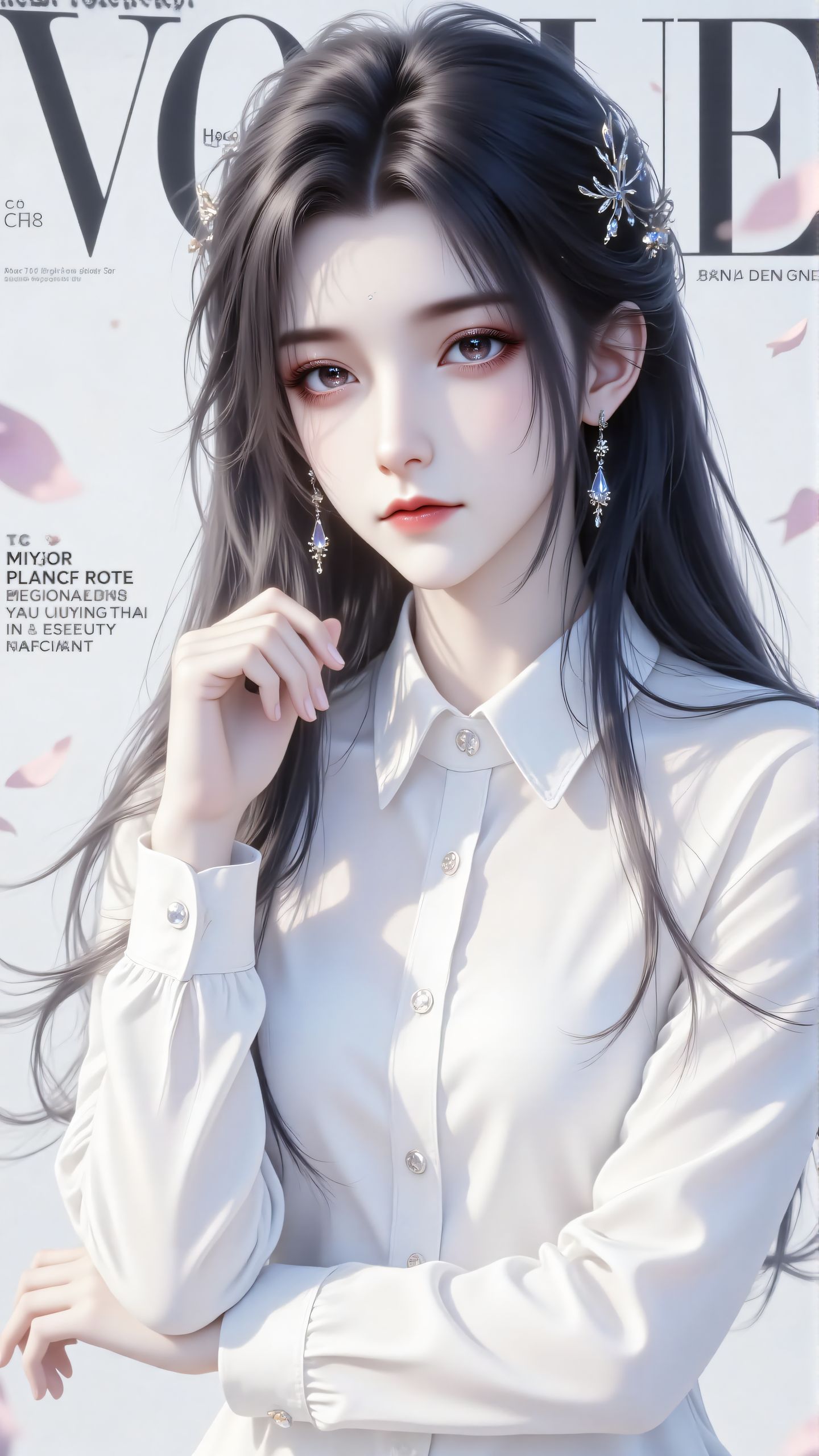 诛仙陆雪琪白衬衫 杂志封面 动漫动画小说国漫女神壁纸