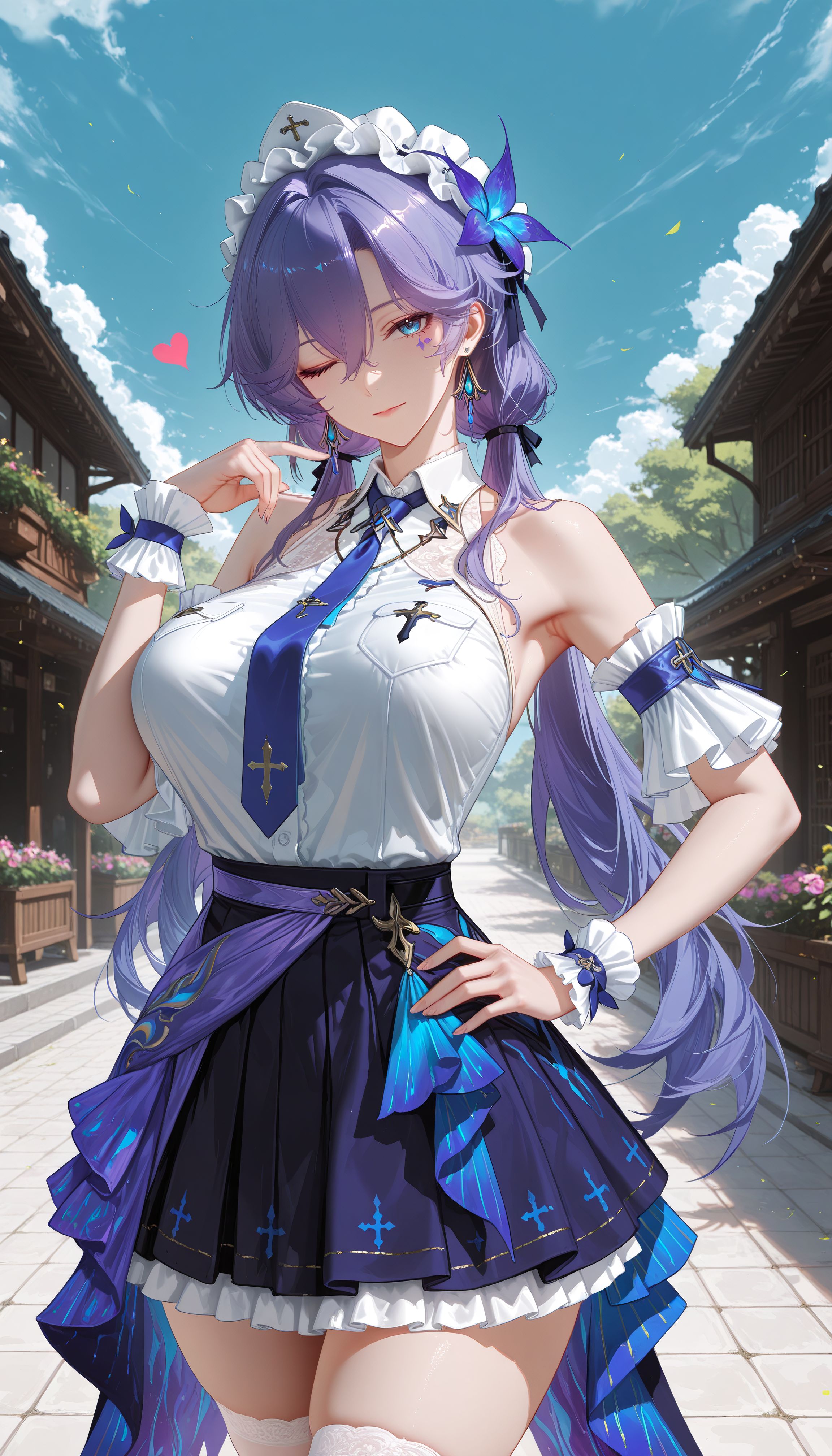 双马尾坎特蕾拉竟然如此甜美 二次元游戏鸣潮 裙子