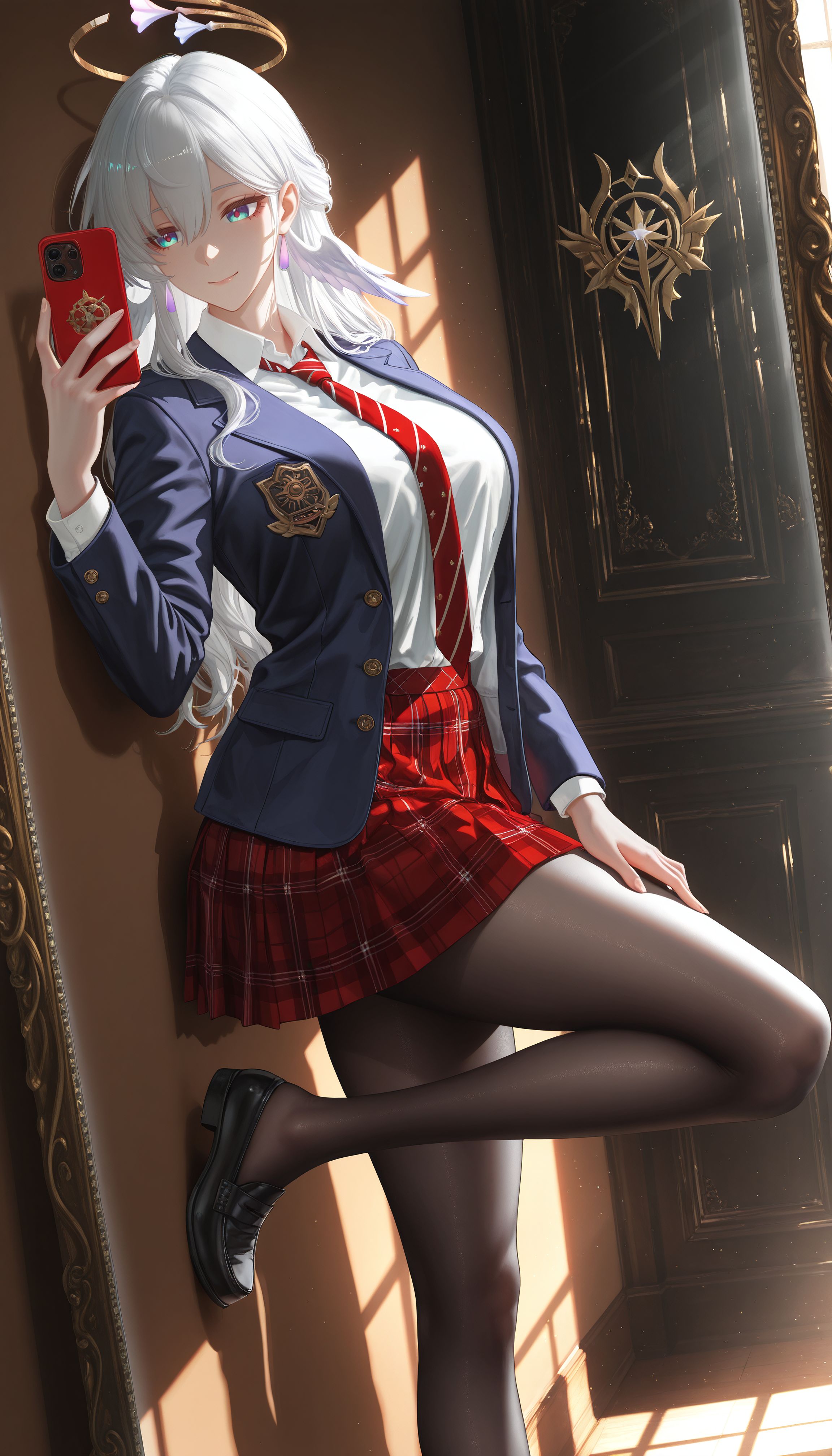 百变知更鸟小姐 二次元游戏崩坏星穹铁道 JK少女感 大长腿丝袜黑丝