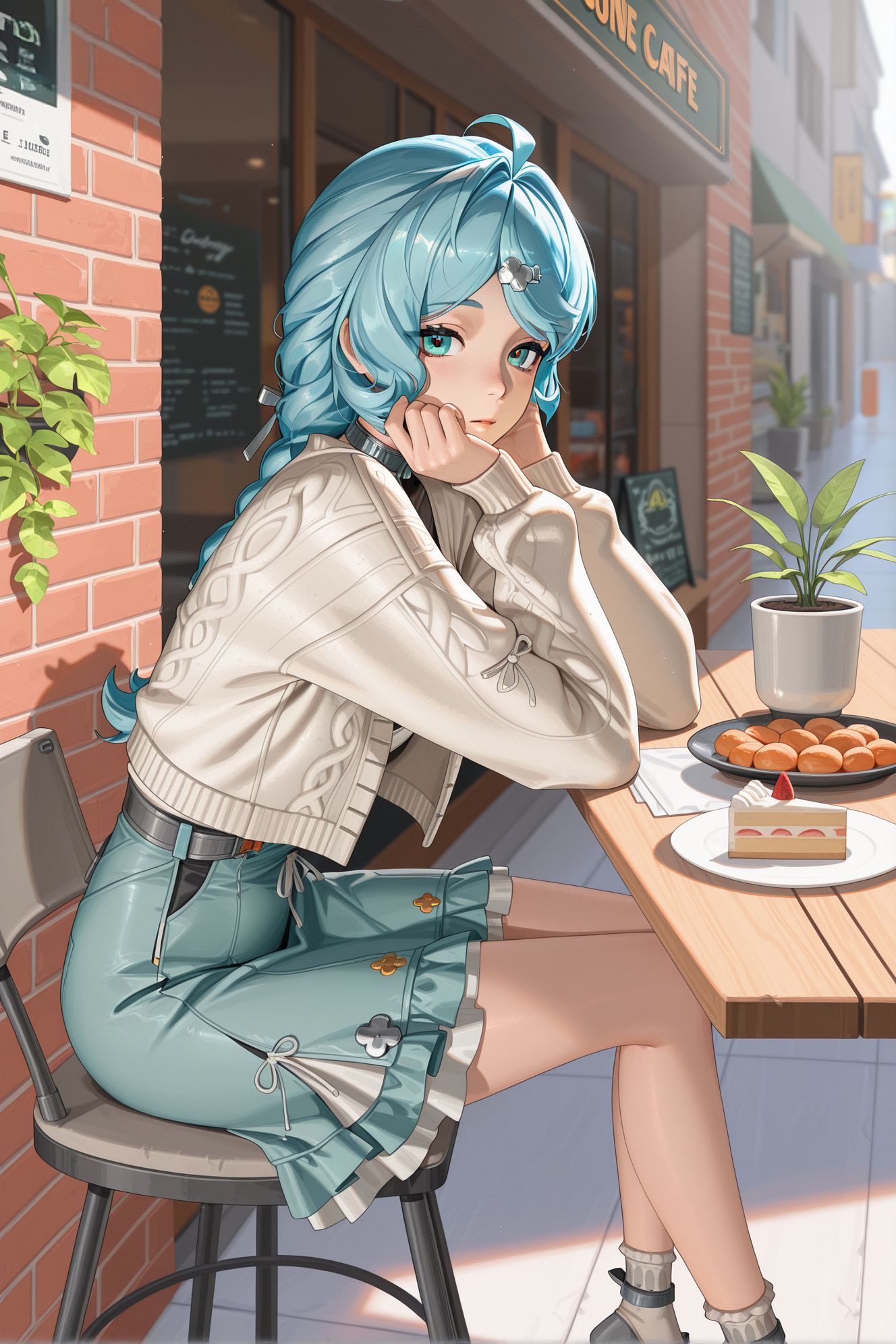 绝区零席德一起喝杯下午茶 锁屏壁纸 户外