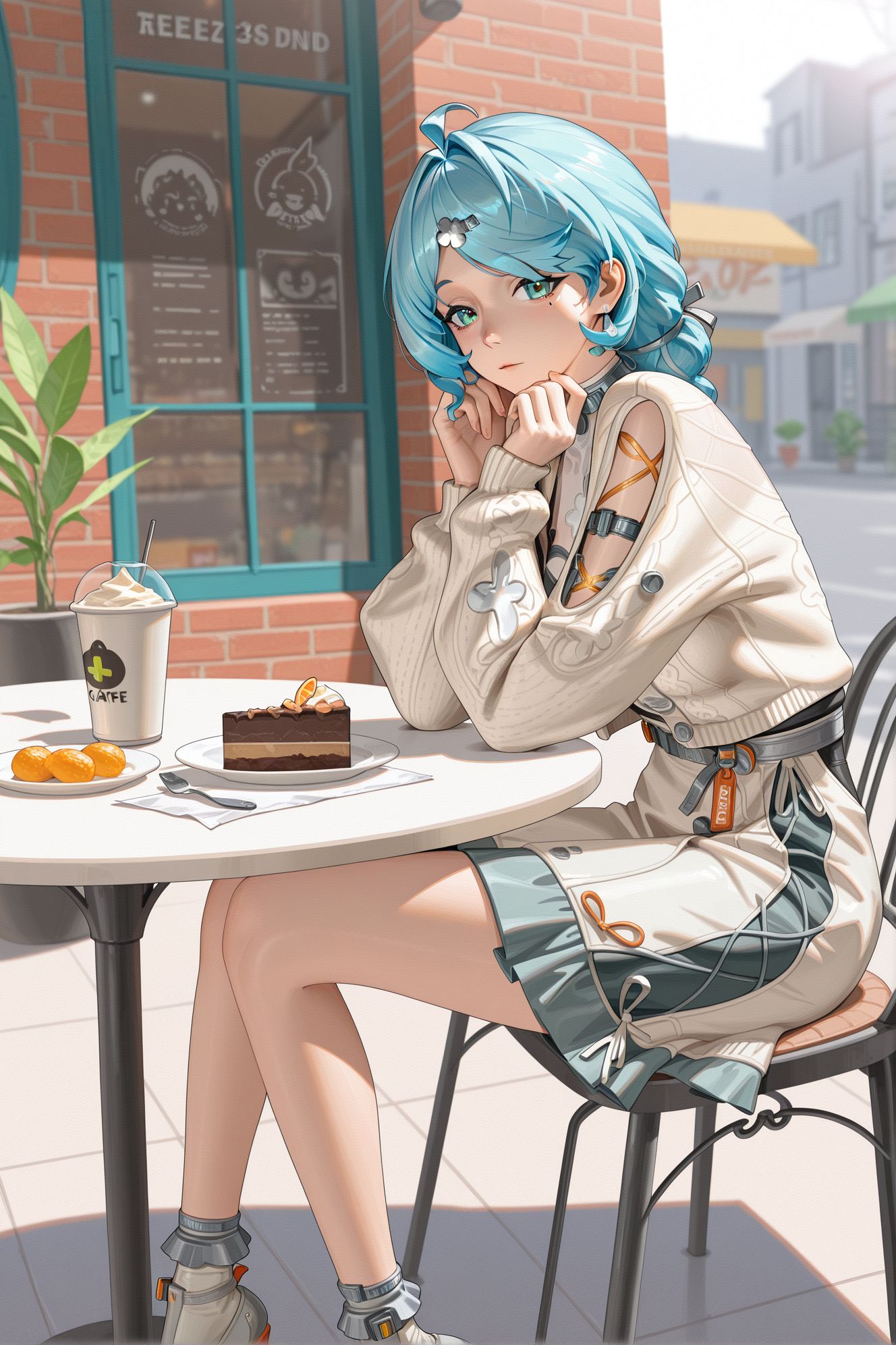 绝区零席德一起喝杯下午茶 锁屏壁纸 户外