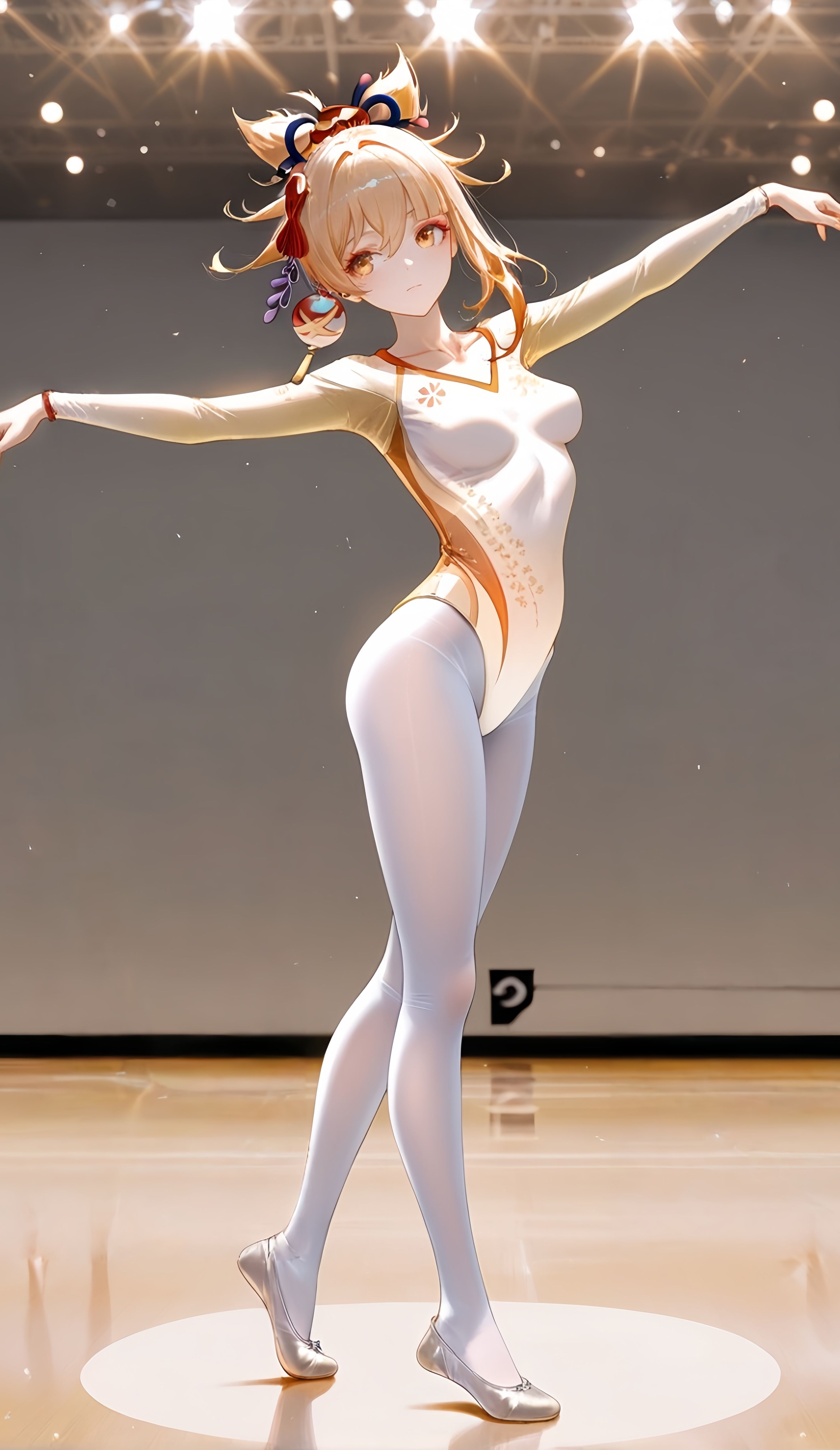 芭蕾少女 AI绘画 游戏原神 二次元少女 体操