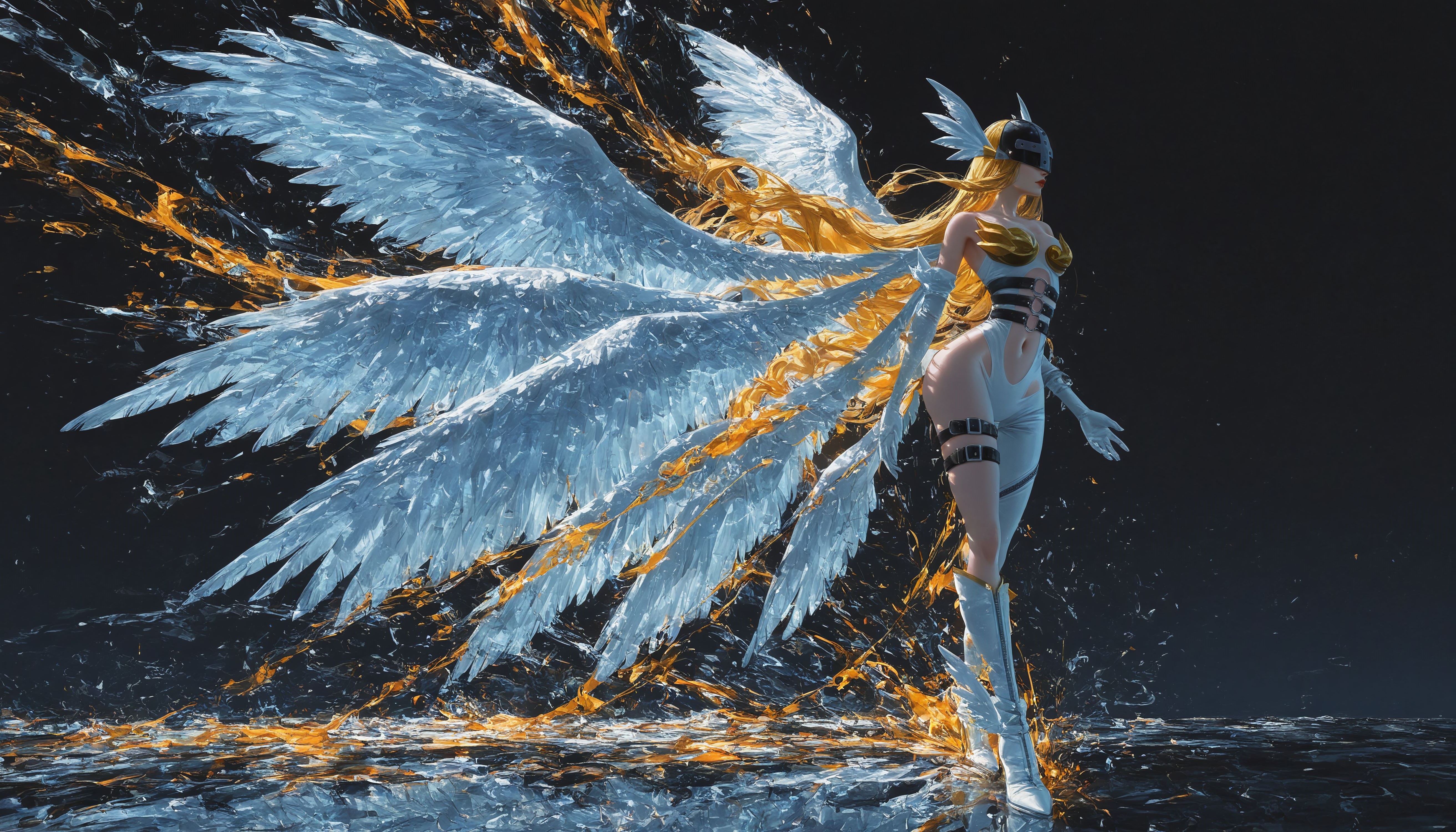 数码宝贝天女兽 二次元日漫壁纸 动漫二创