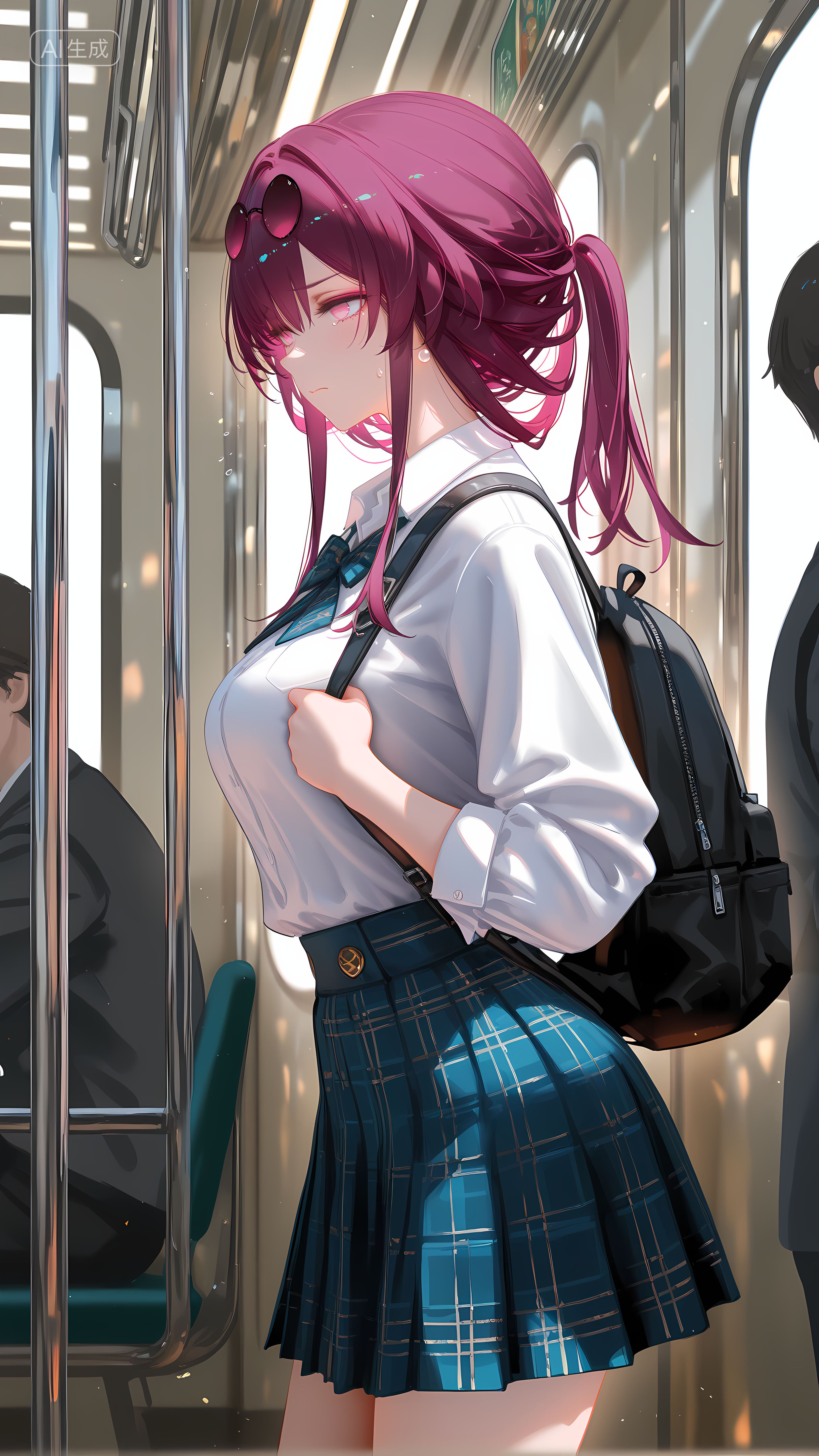 崩坏星穹铁道 角色卡夫卡 裙子百褶裙 公交地铁