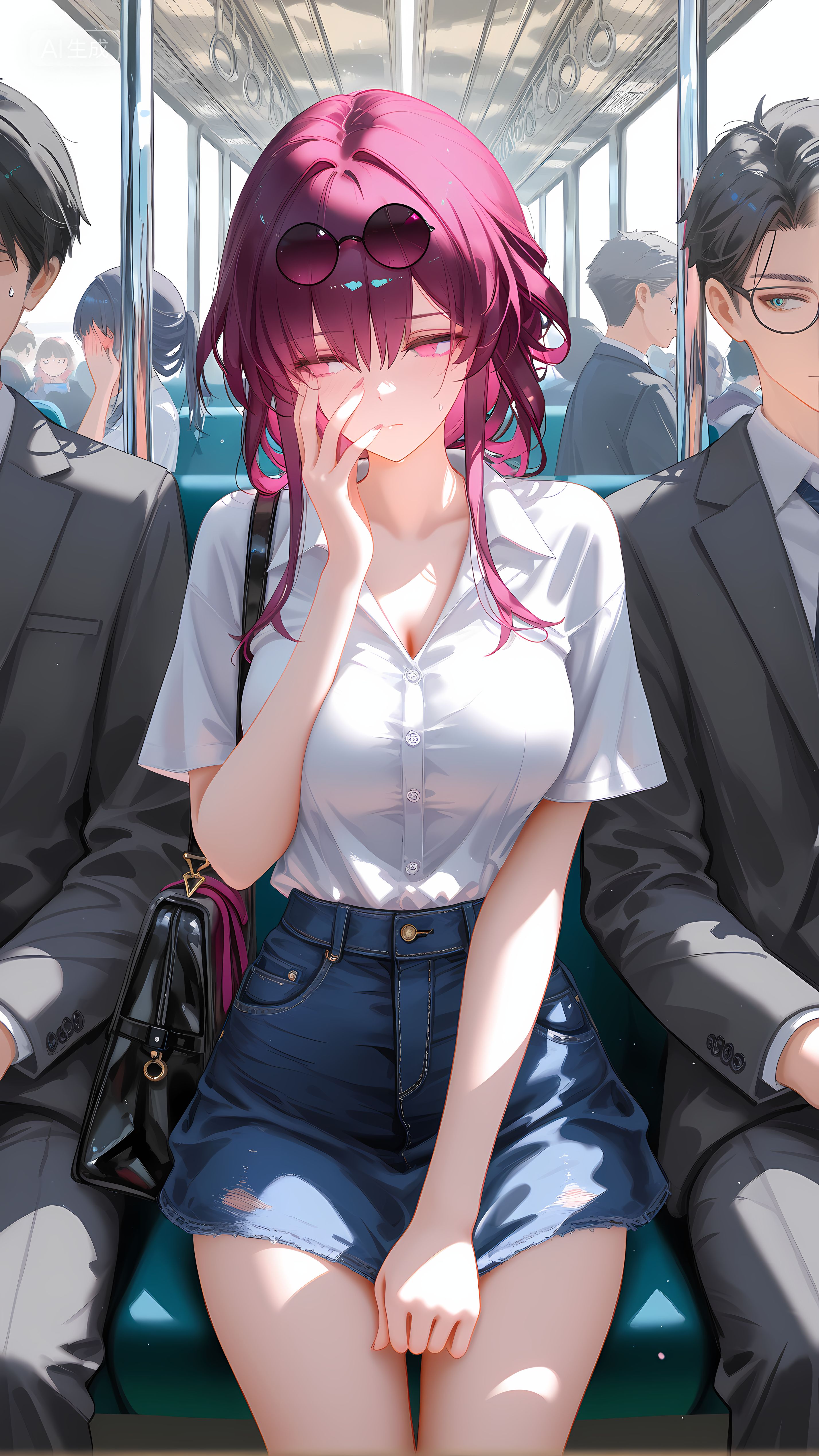 崩坏星穹铁道 角色卡夫卡 裙子百褶裙 公交地铁