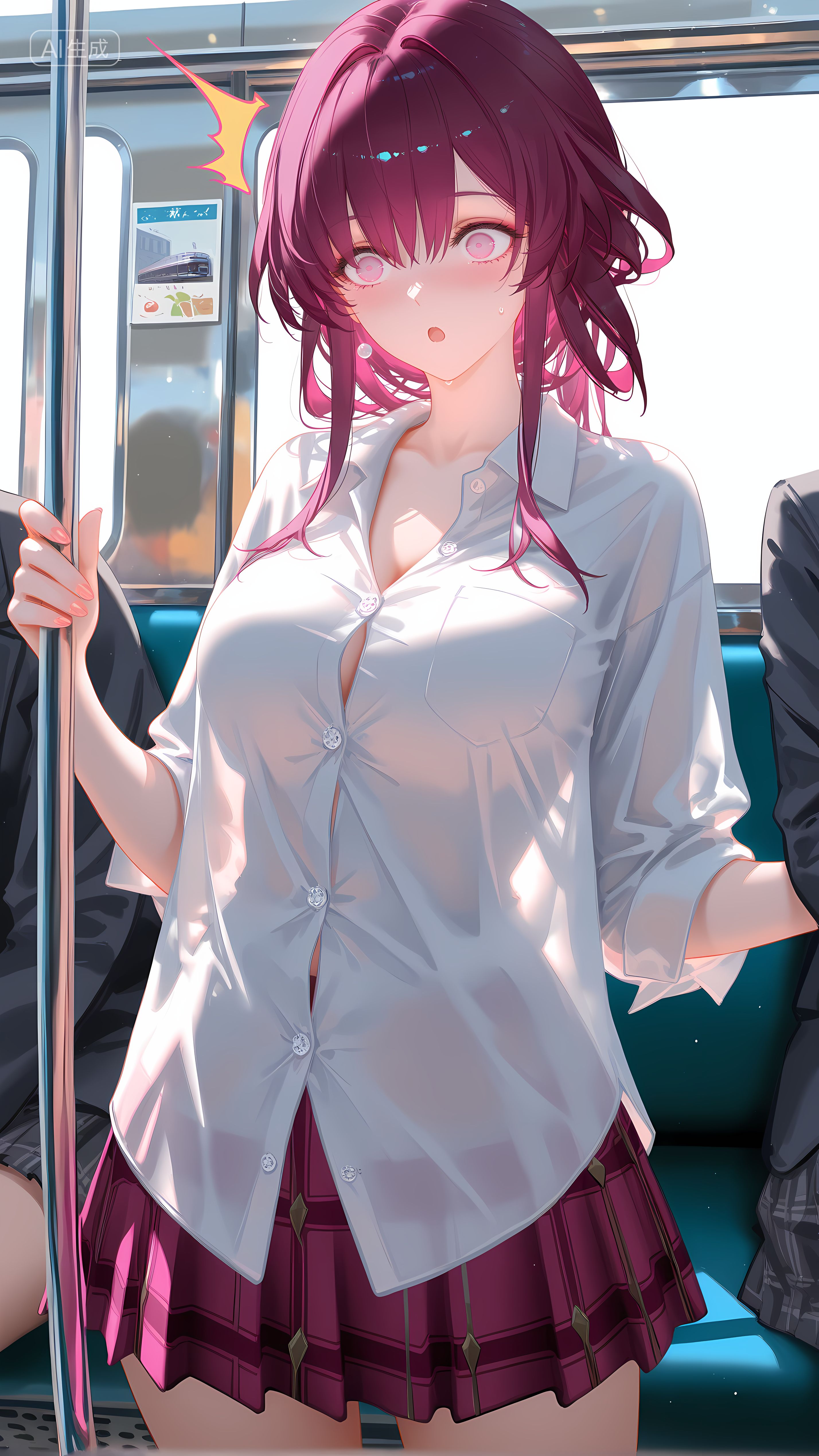 崩坏星穹铁道 角色卡夫卡 裙子百褶裙 公交地铁