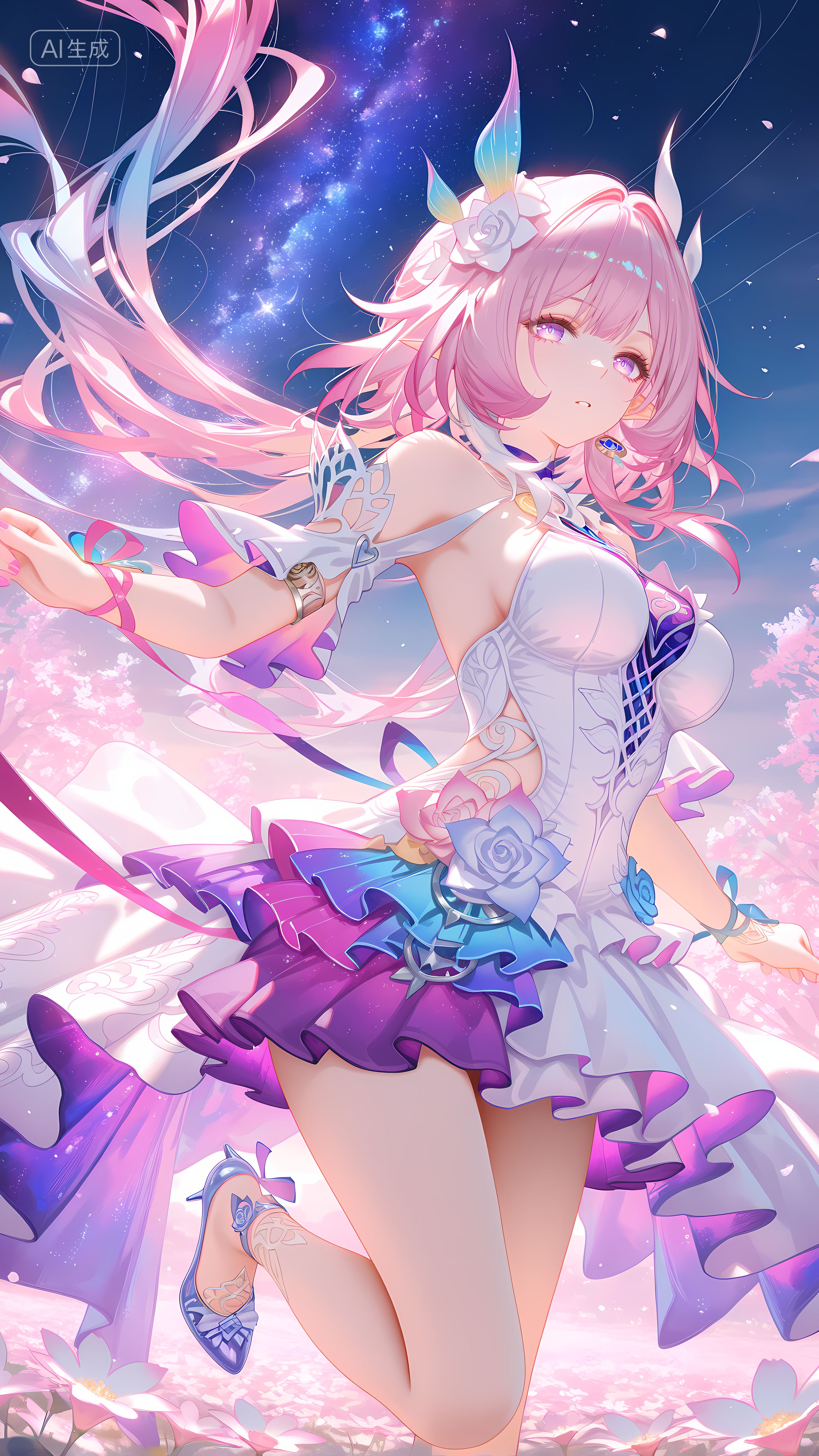 崩坏星穹铁道角色昔涟 手机游戏 粉色主题 手机壁纸