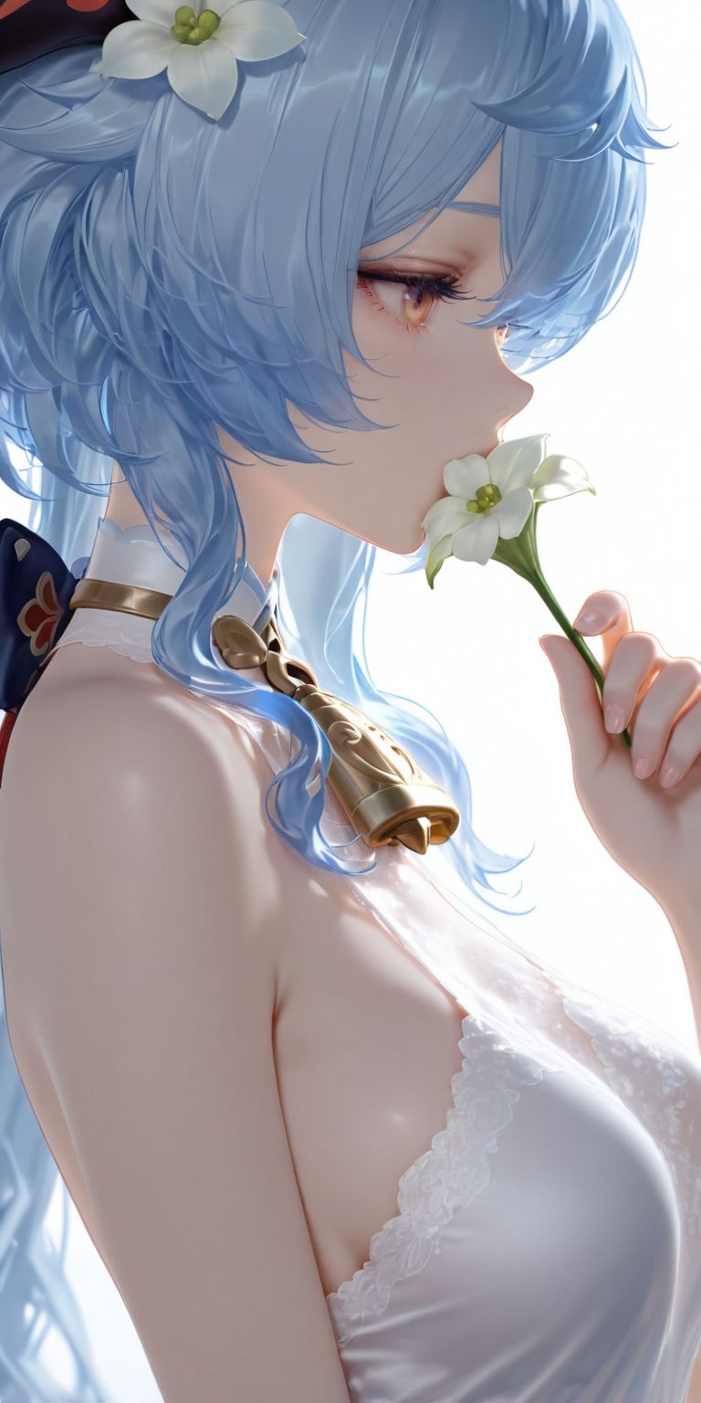 原神甘雨 ai绘画 二次元 不知道什么花哈哈哈