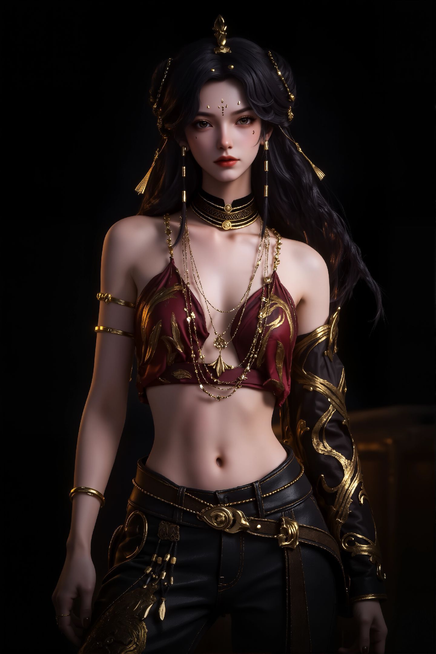 神印王座 冷筱 黑底黑色主题 国漫美女 动漫壁纸