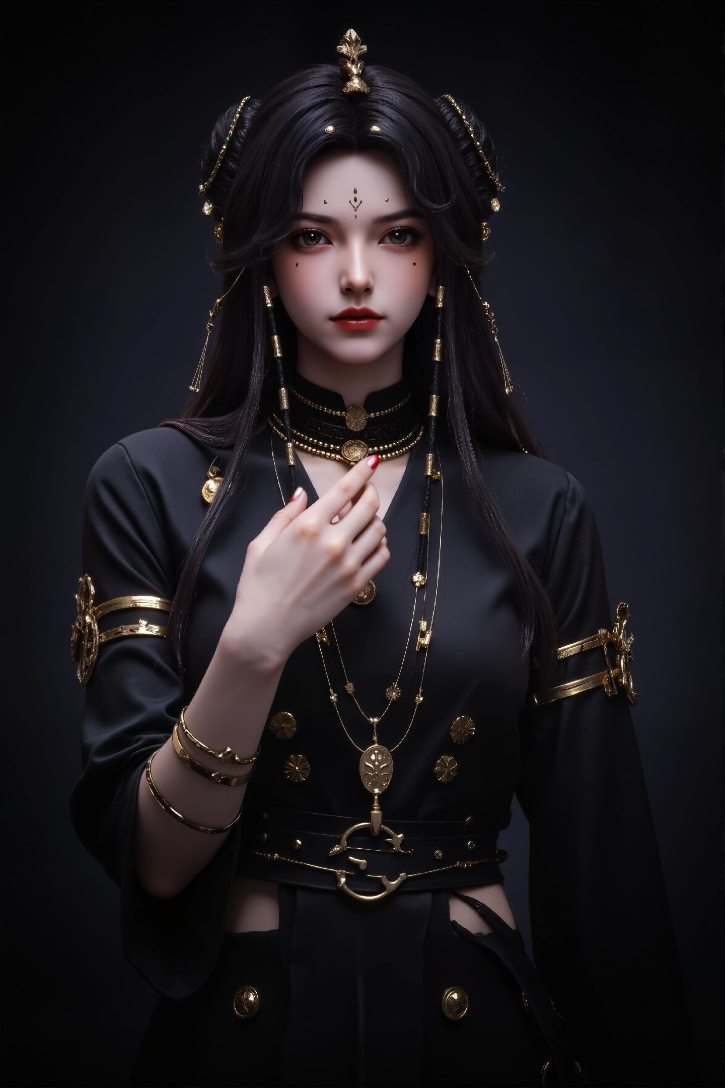 神印王座 冷筱 黑底黑色主题 国漫美女 动漫壁纸