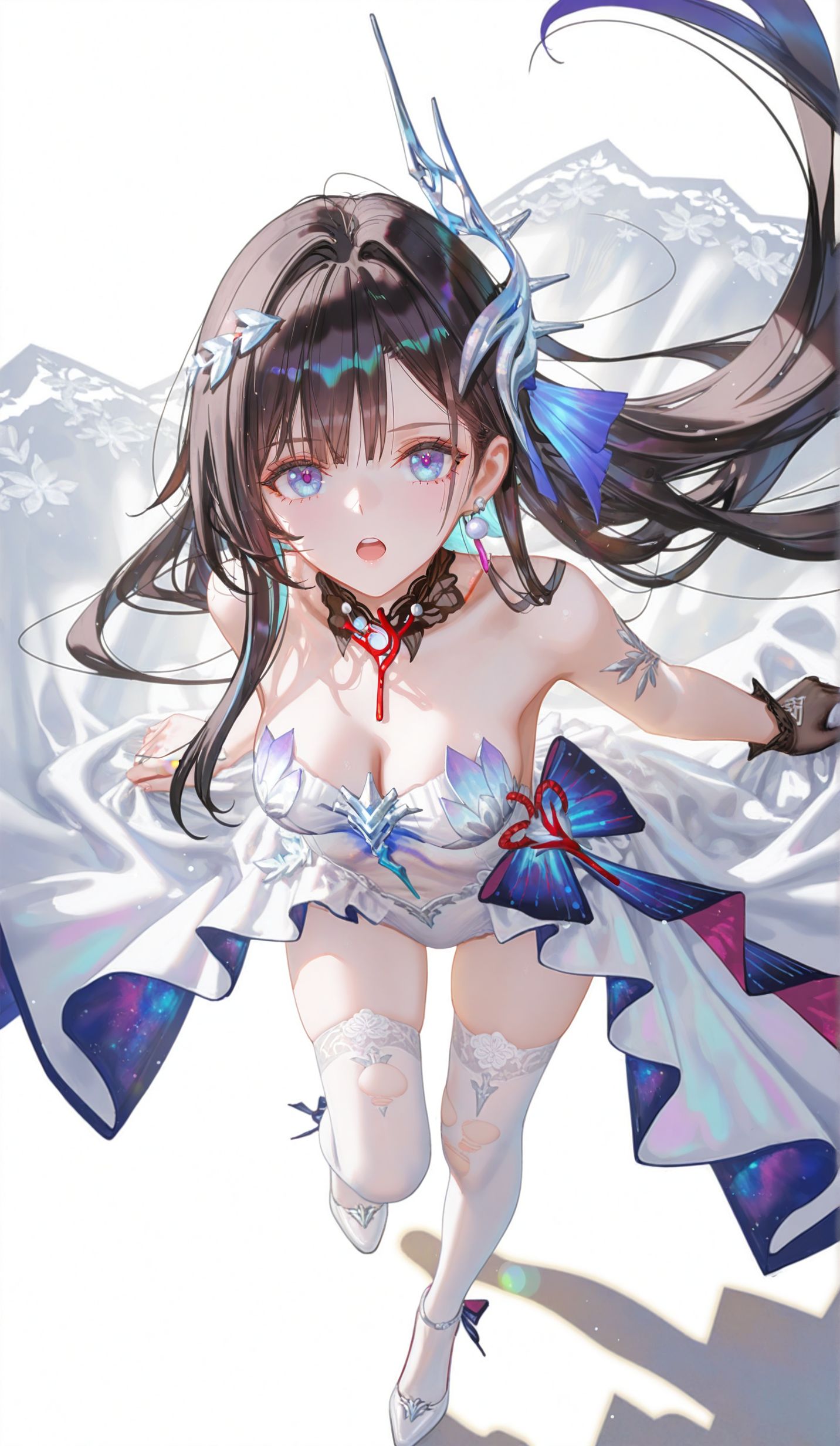 海瑟音 崩坏星穹铁道 吊带白丝中筒袜手机锁屏二次元手机壁纸