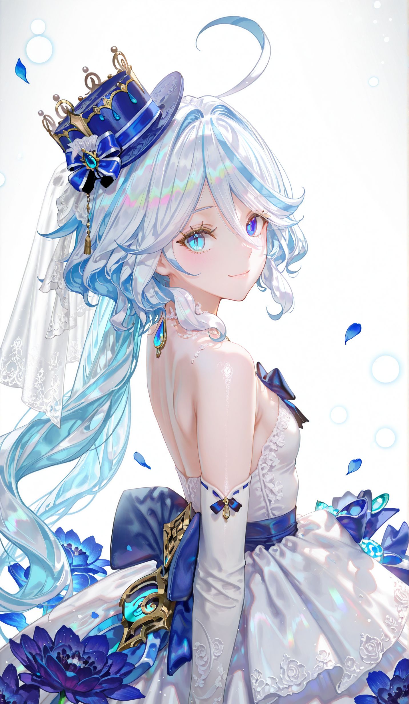 芙宁娜花嫁 原神 游戏人物壁纸图片