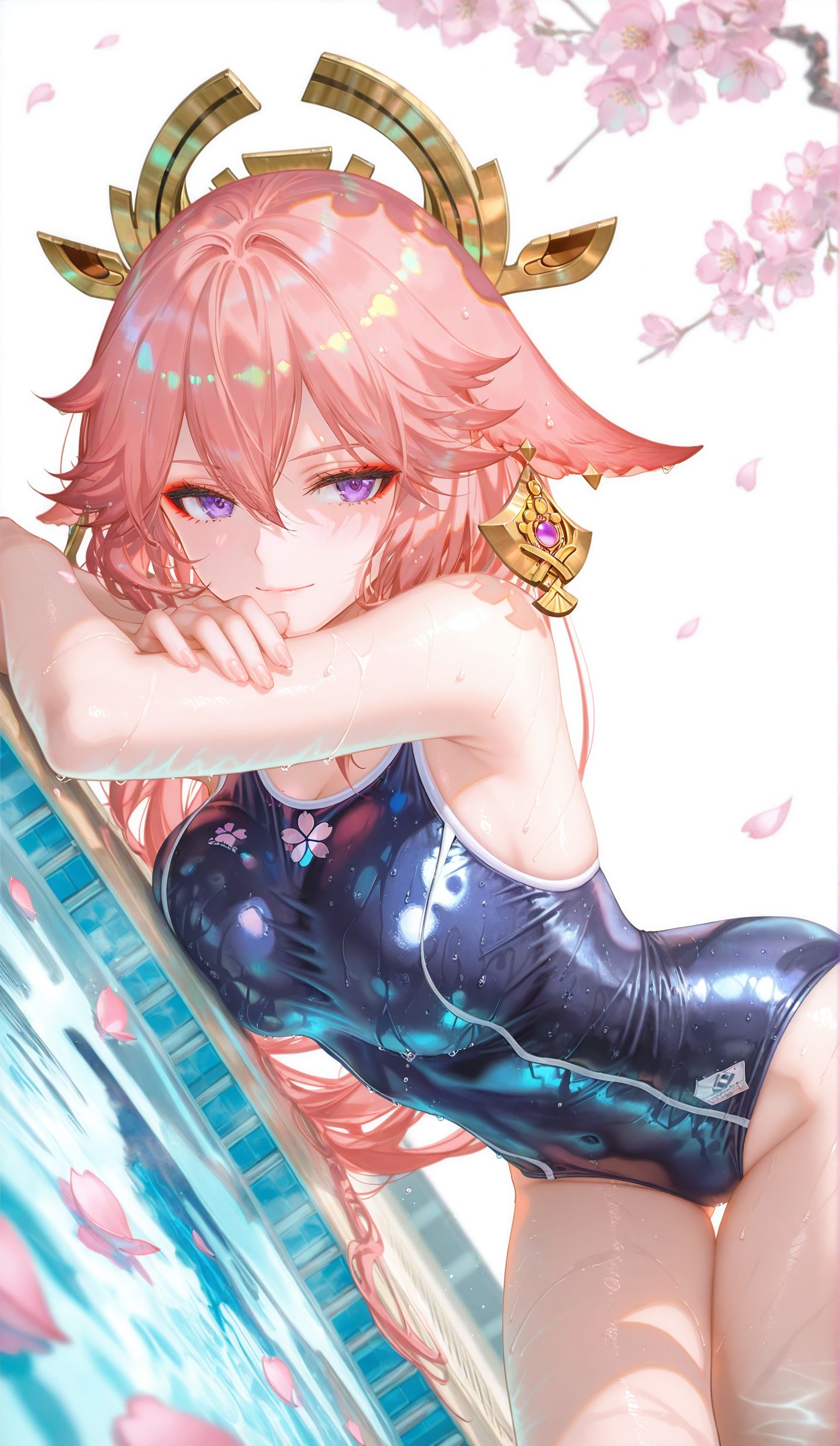 八重神子死库水 原神二次元少女ai绘画手机壁纸