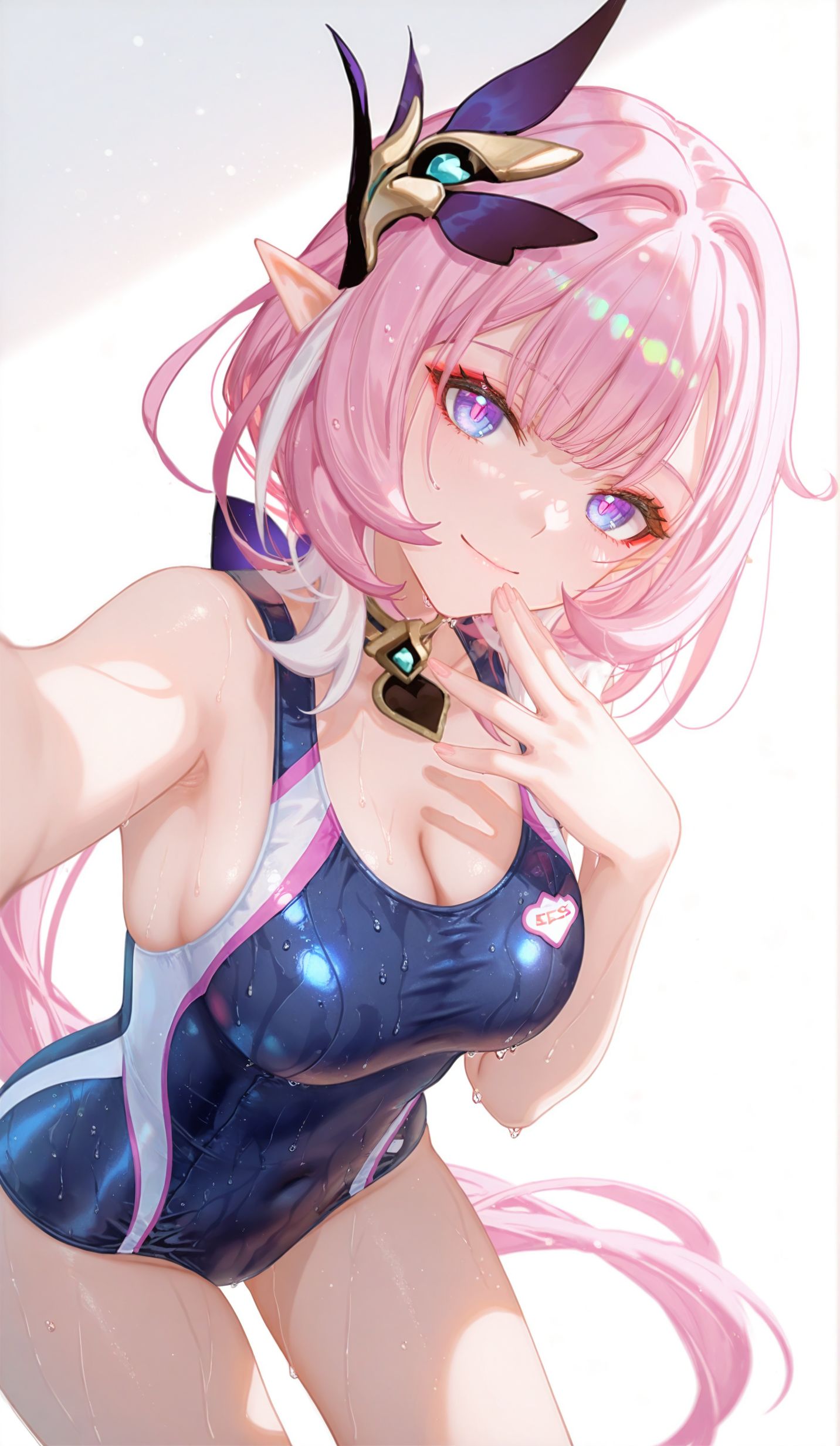 爱莉希雅死库水泳装 崩坏三泳池ai二次元少女壁纸图片