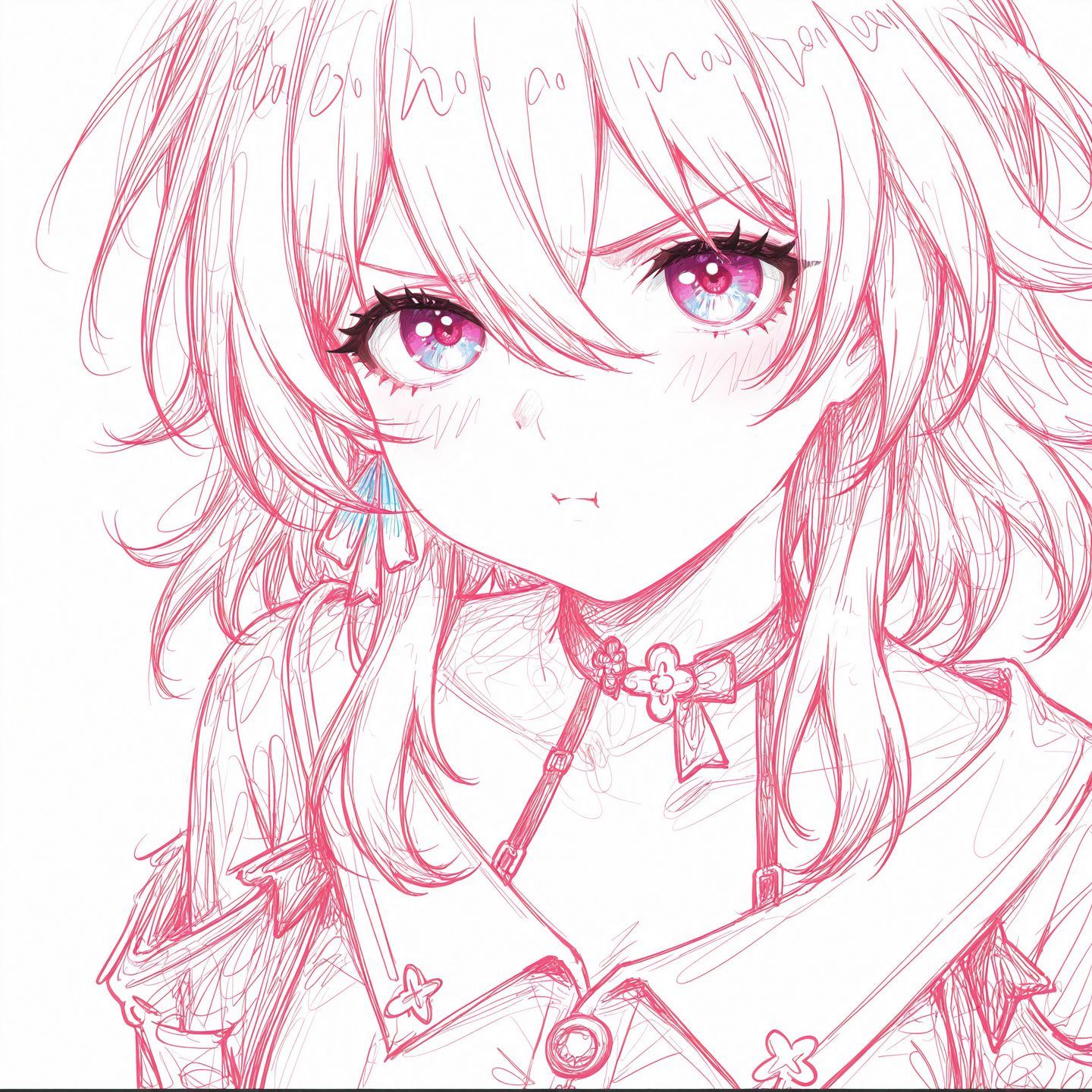 高清头像线条质感 线稿 星穹铁道 流萤 黄泉 七月七